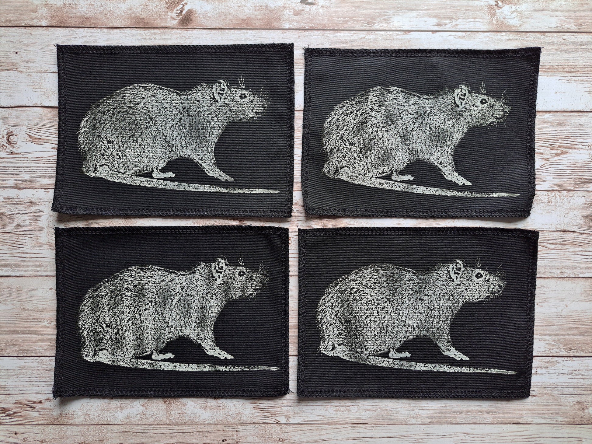 Rat Patch | Screen Printed Patch | High Quality Rodent Patch | Rat Print