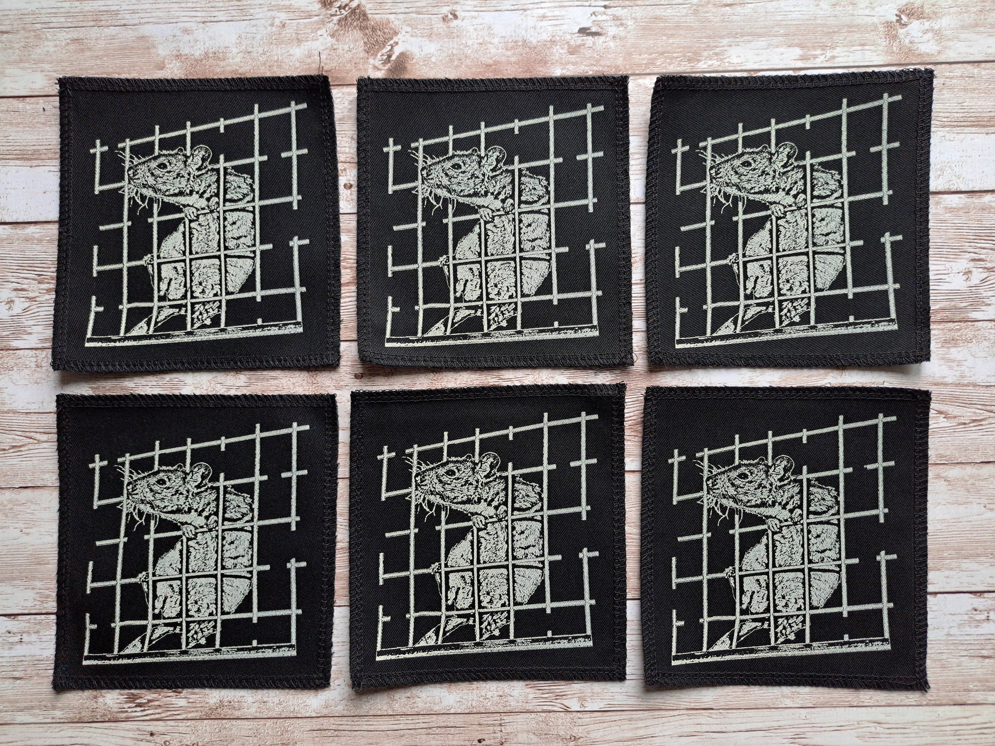 Rat Out Of Cage Patch | Rat Screen Printed | High Quality Patch | Punk Accessories | Clothing Patch