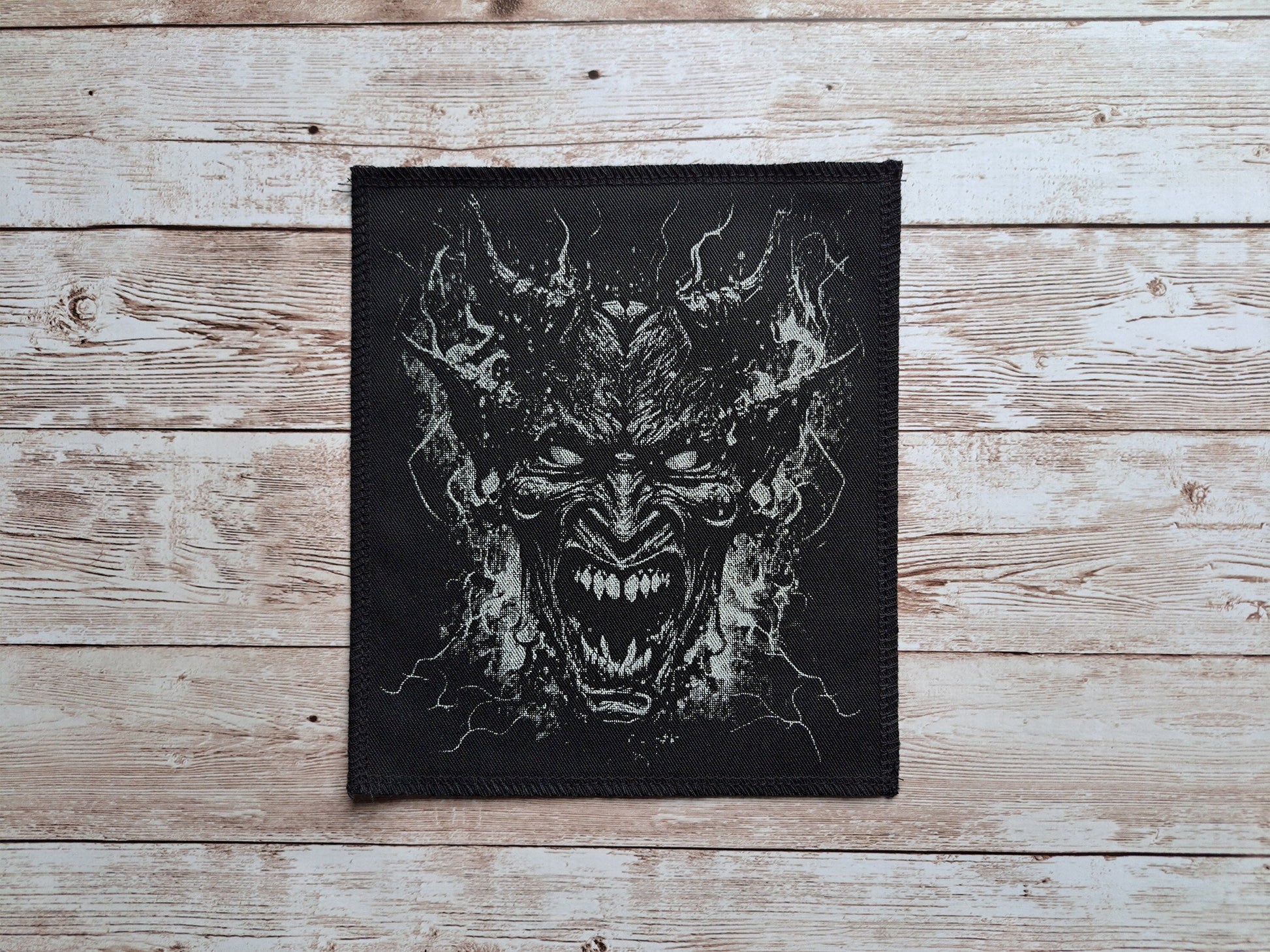 Devil's Scream Patch | Screen Printed Patch | Big patch | Demon Patch | Punk Patch