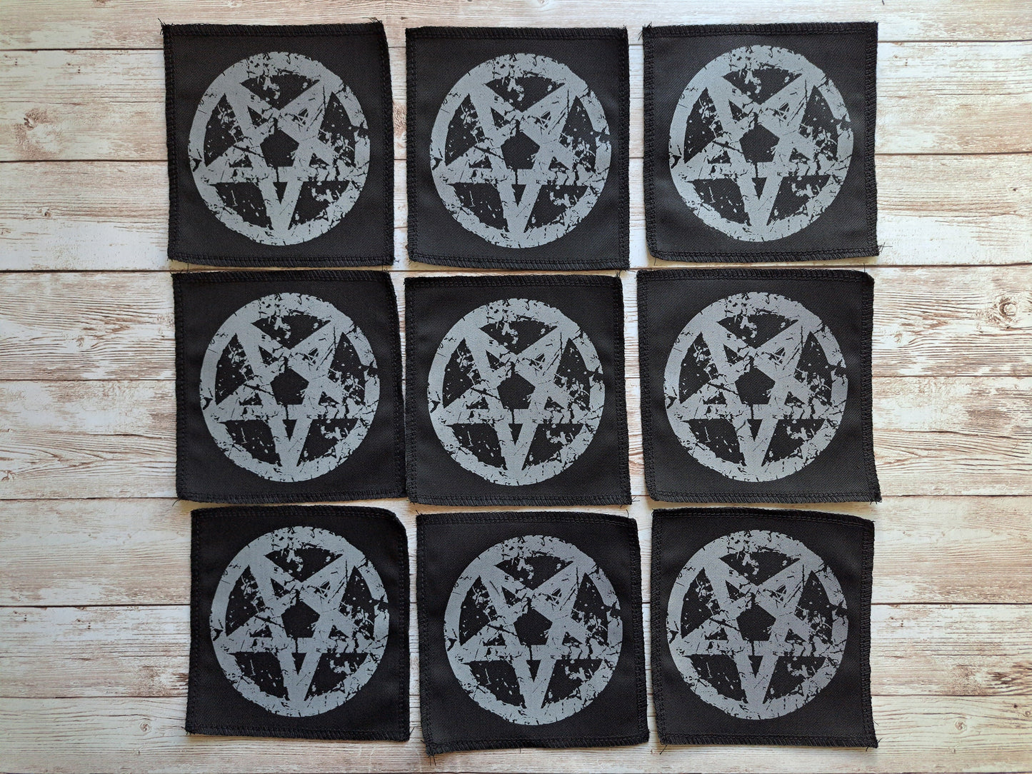 Pentagram Patch | Screen Printed Patch | Handmade Satanic Patch