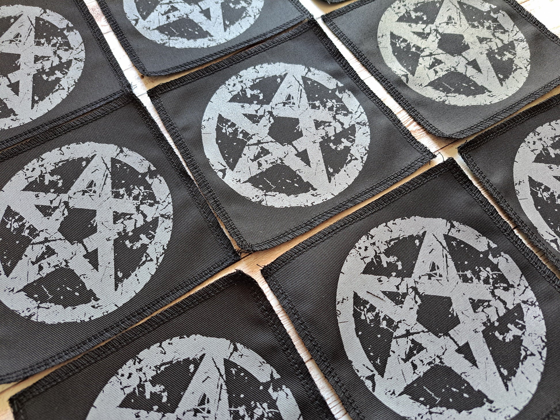 Pentagram Patch | Screen Printed Patch | Handmade Satanic Patch