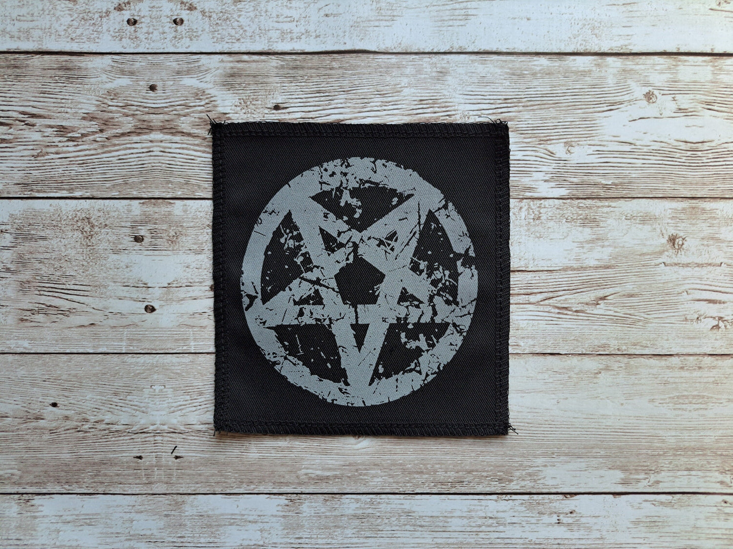 Pentagram Patch | Screen Printed Patch | Handmade Satanic Patch