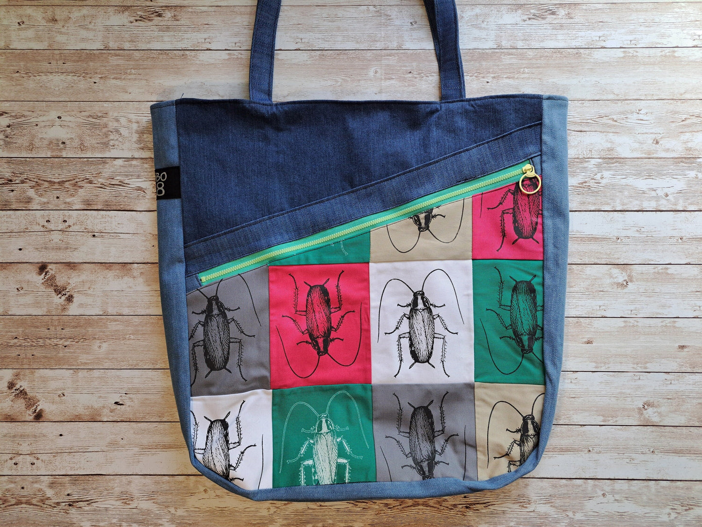 Cockroach Jeans Bag | Patch Shoulder Bag | Screen Printed Shopper