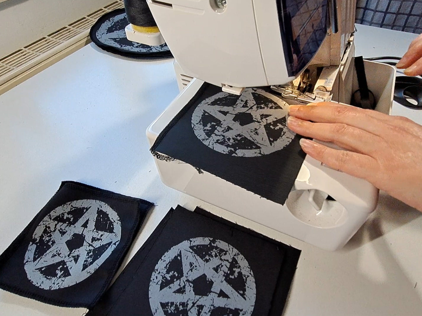 Pentagram Patch | Screen Printed Patch | Handmade Satanic Patch