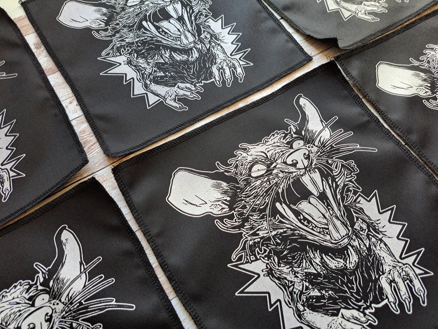 Rat Scream Back Patch | Screen Printed Awsome Patch | Handmade Unique Patch