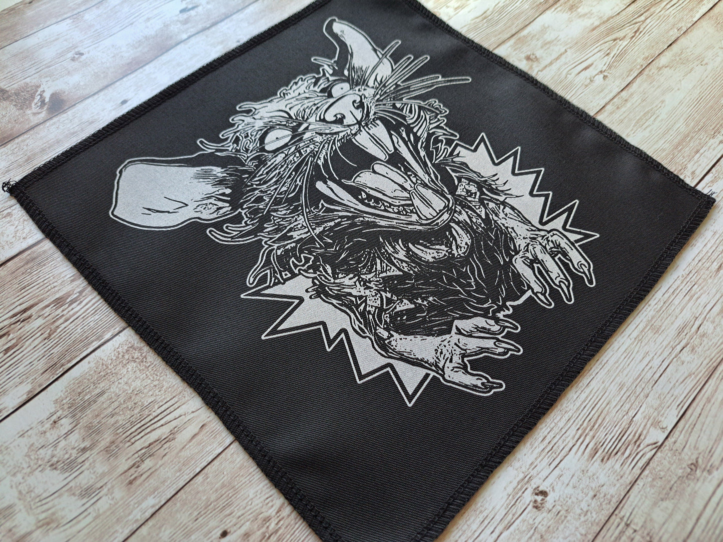 Rat Scream Back Patch | Screen Printed Awsome Patch | Handmade Unique Patch