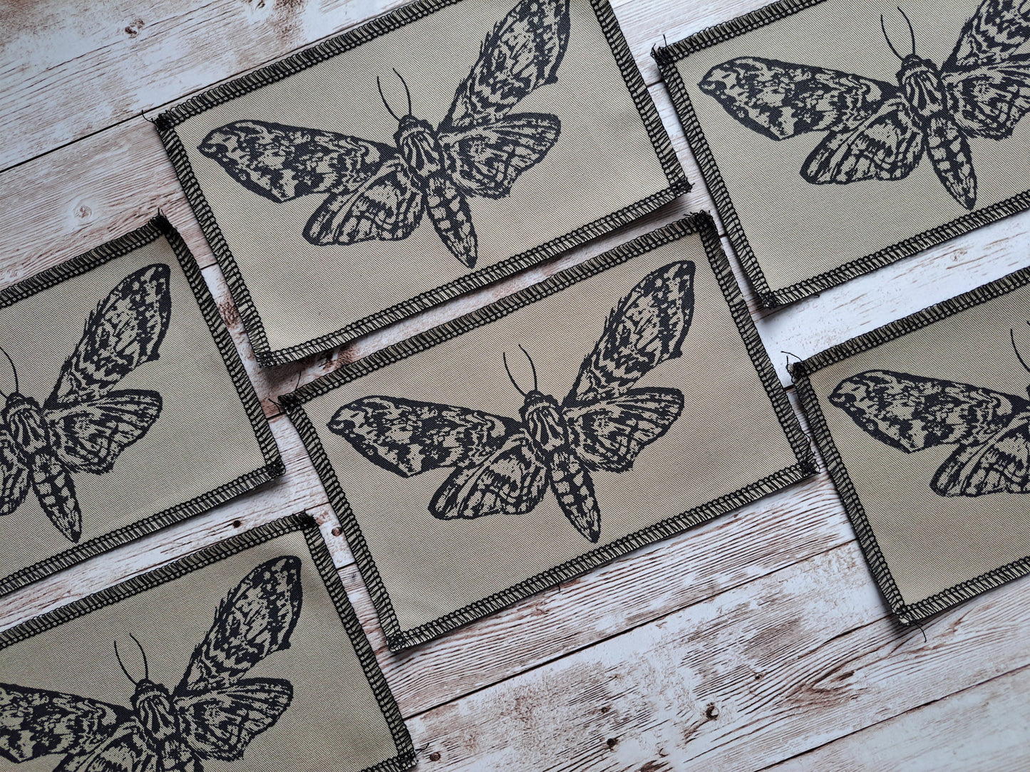 Moth Patch | Gothic Punk Patch | Hand Screen Print | Insect Patch | Alternative Fashion