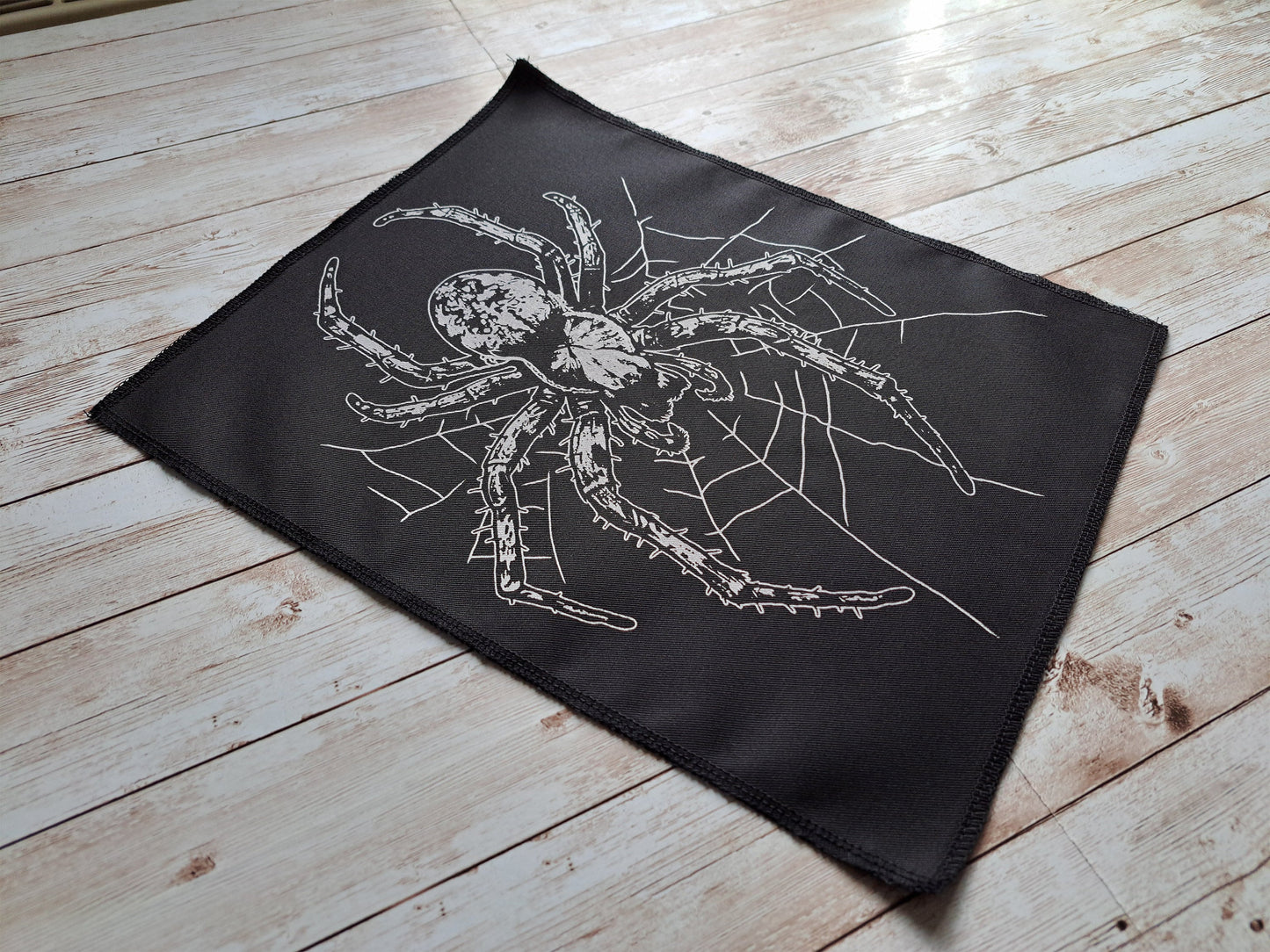 Spider With Web Backpatch | Screen printed Patch | Handmade