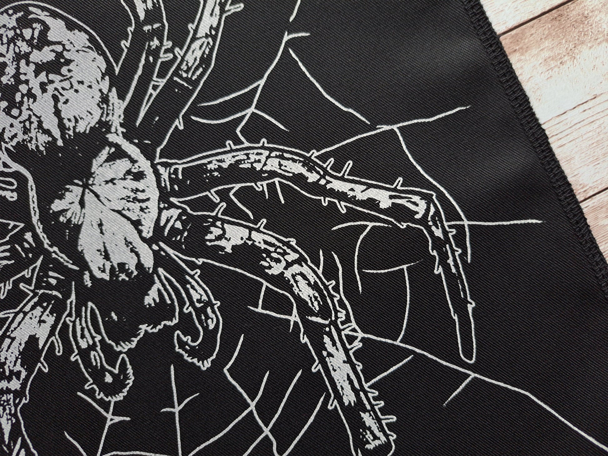 Spider With Web Backpatch | Screen printed Patch | Handmade