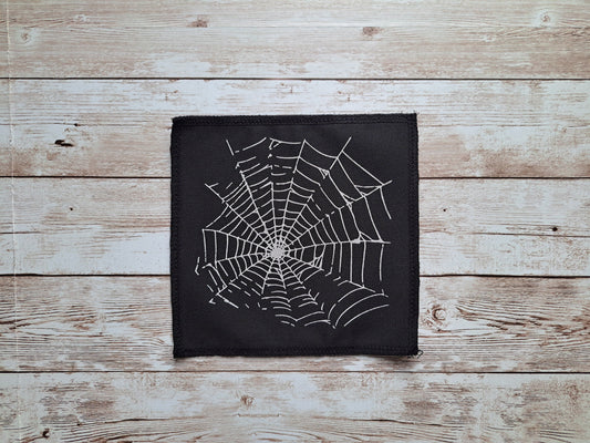 Spider Cobweb Patch | Screen Printed Patch | Punk Patch