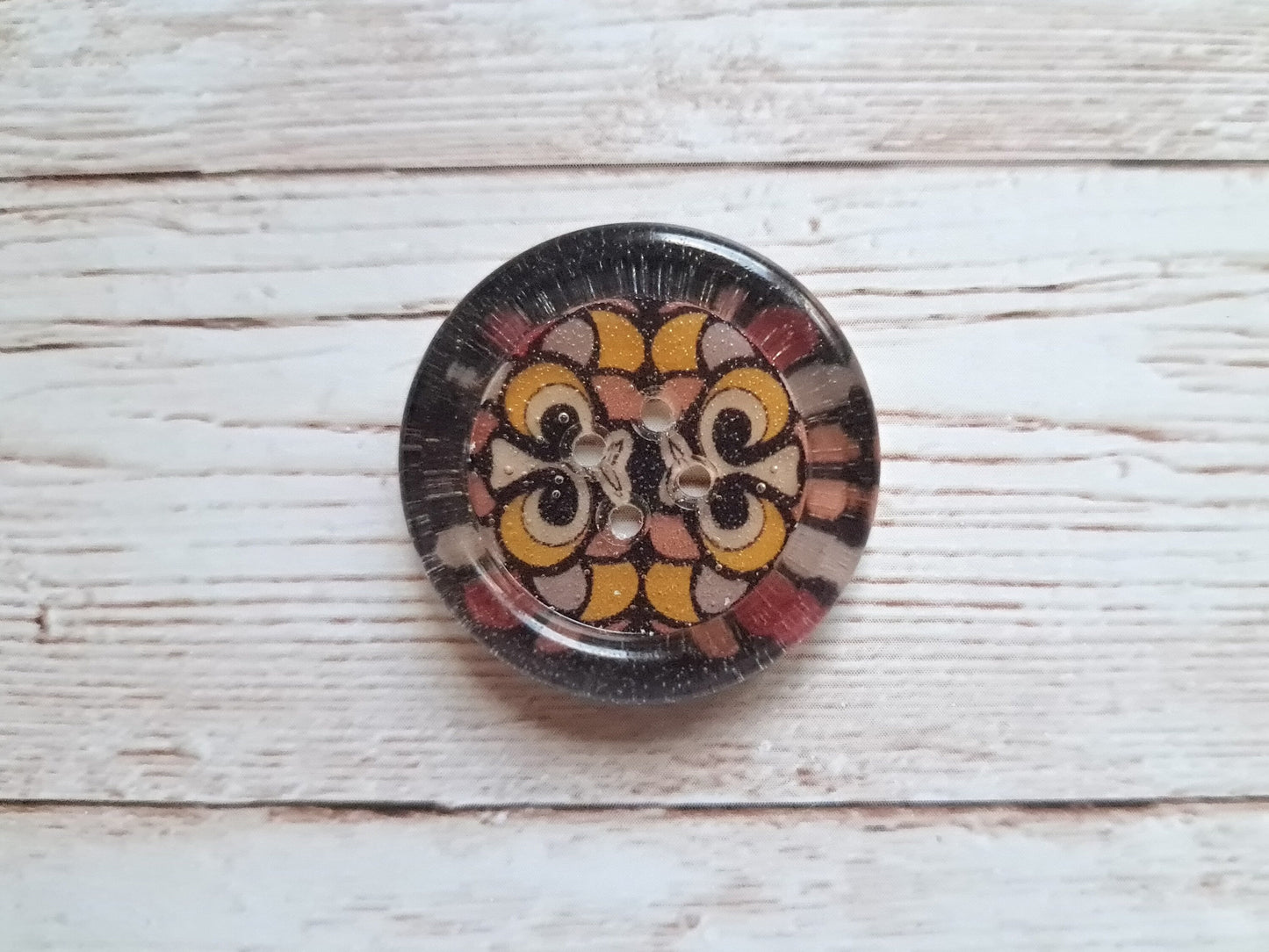 Floral Mandala Resin Buttons | Handmade | Unique Sewing Buttons