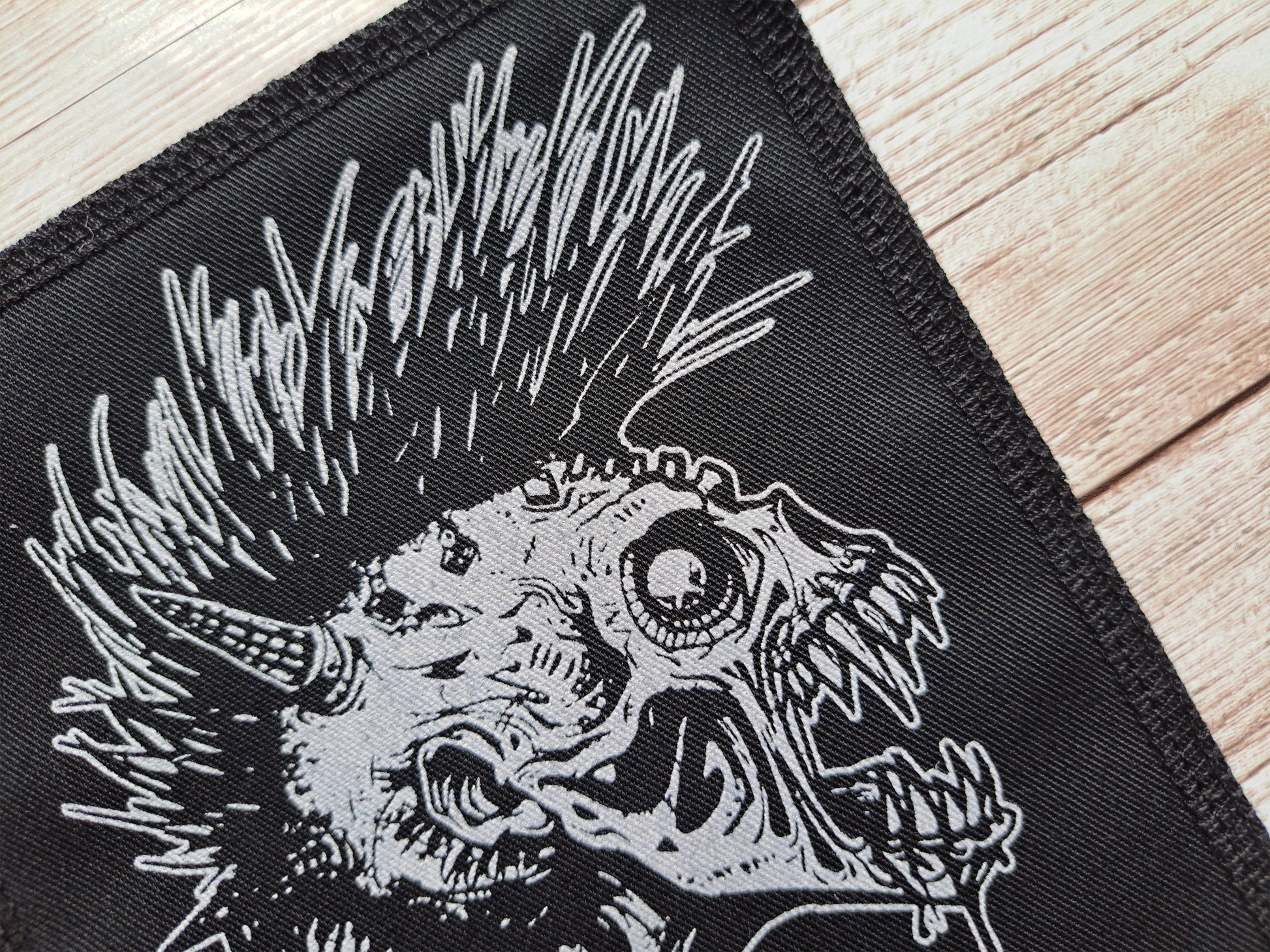 Zombie Punx Patch | Handmade Screen Printed | Punk Patch