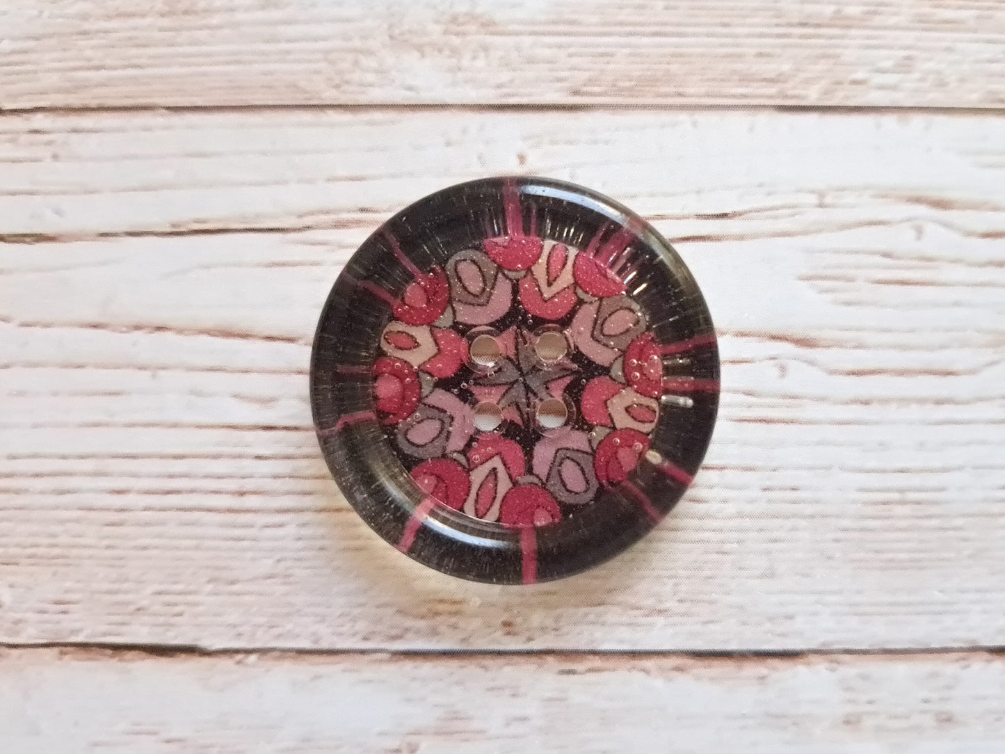 Floral Mandala Resin Buttons | Handmade | Unique Sewing Buttons