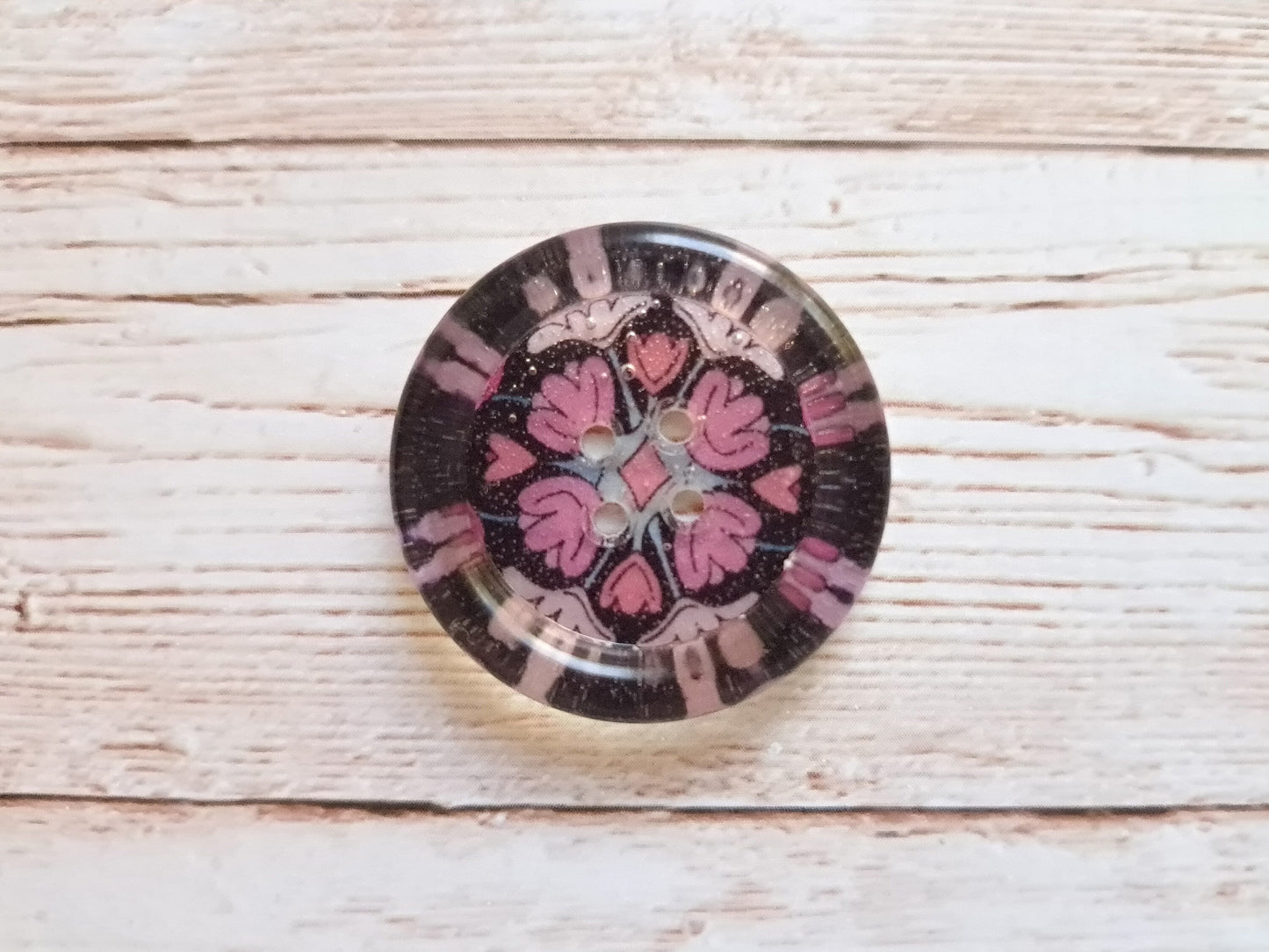 Floral Mandala Resin Buttons | Handmade | Unique Sewing Buttons