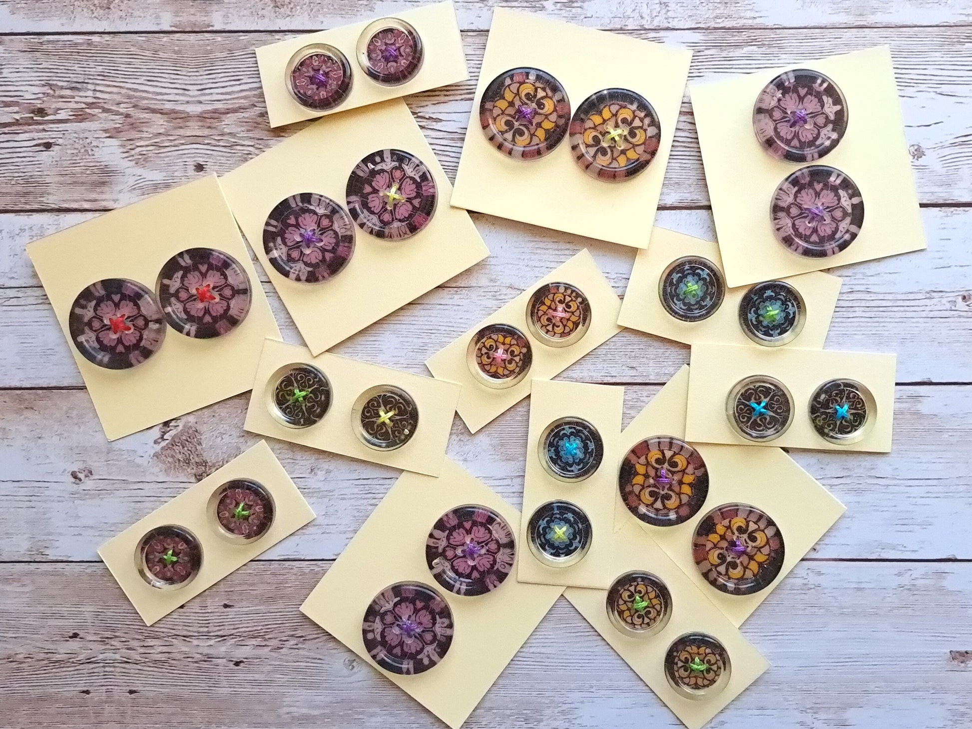 Floral Mandala Resin Buttons | Handmade | Unique Sewing Buttons