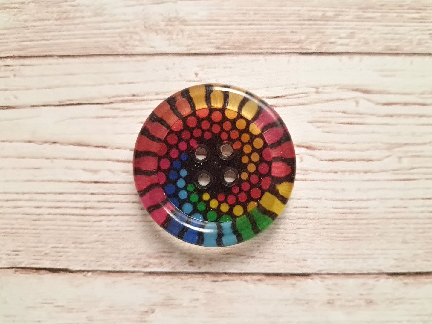 Rainbow Resin Buttons | Unique Handmade Sewing Buttons