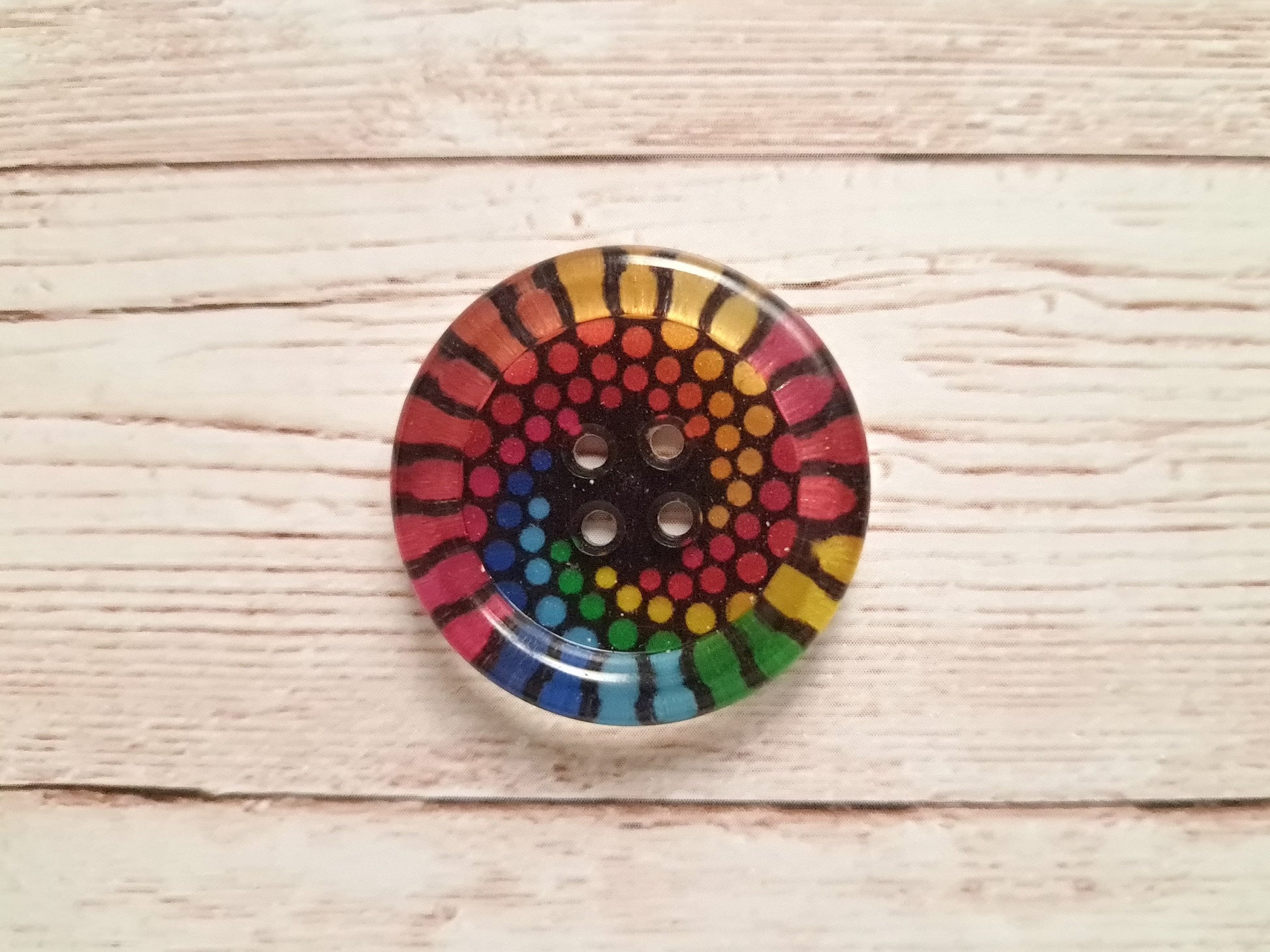 Rainbow Resin Buttons | Unique Handmade Sewing Buttons