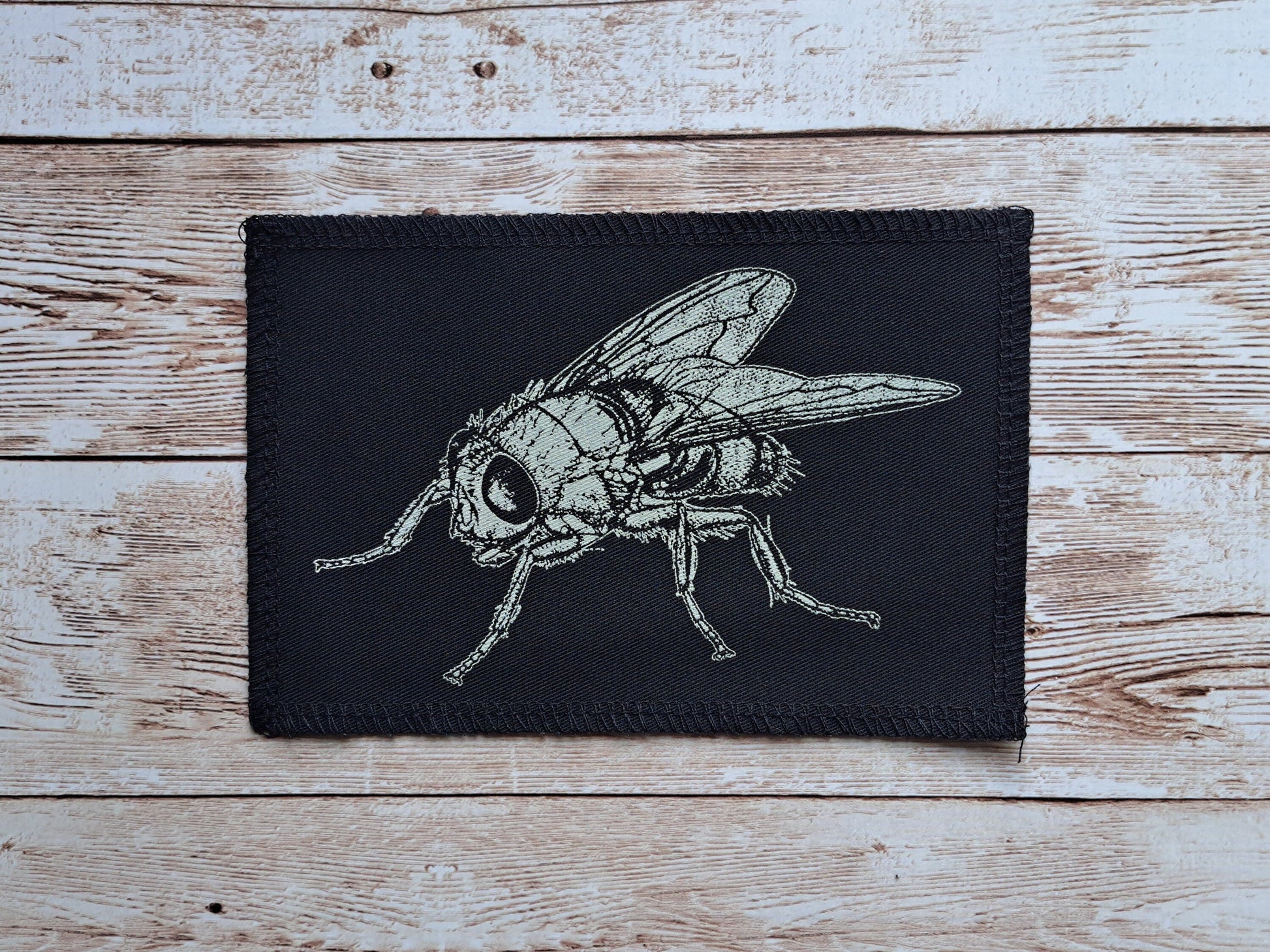 Fly Patch | Screen Printed Patch | Sew on Patch | Insect Patch | Punk Patch