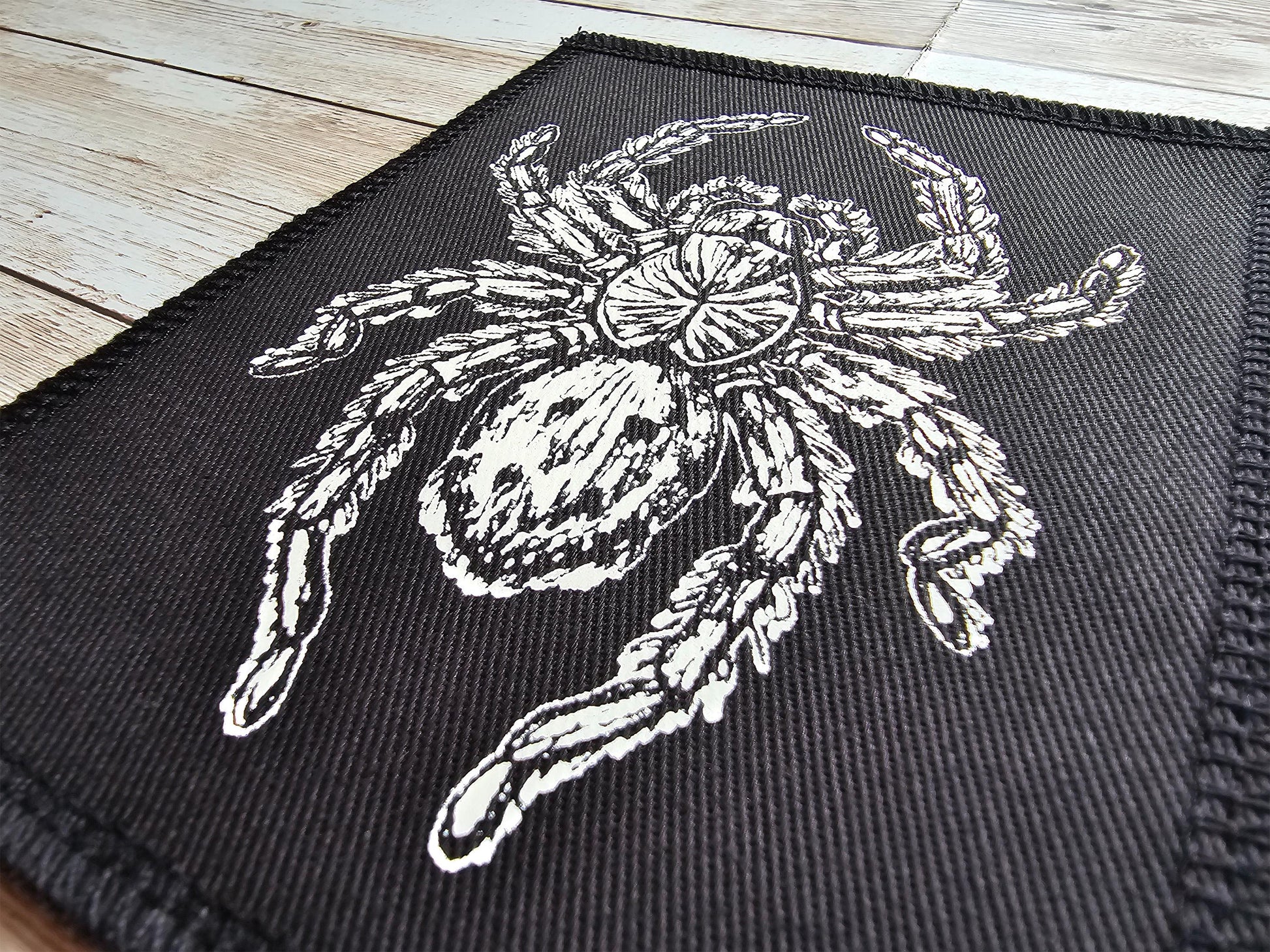 Tarantula Patch | Screen Printed Spider Patch | Handmade Sew On Patch