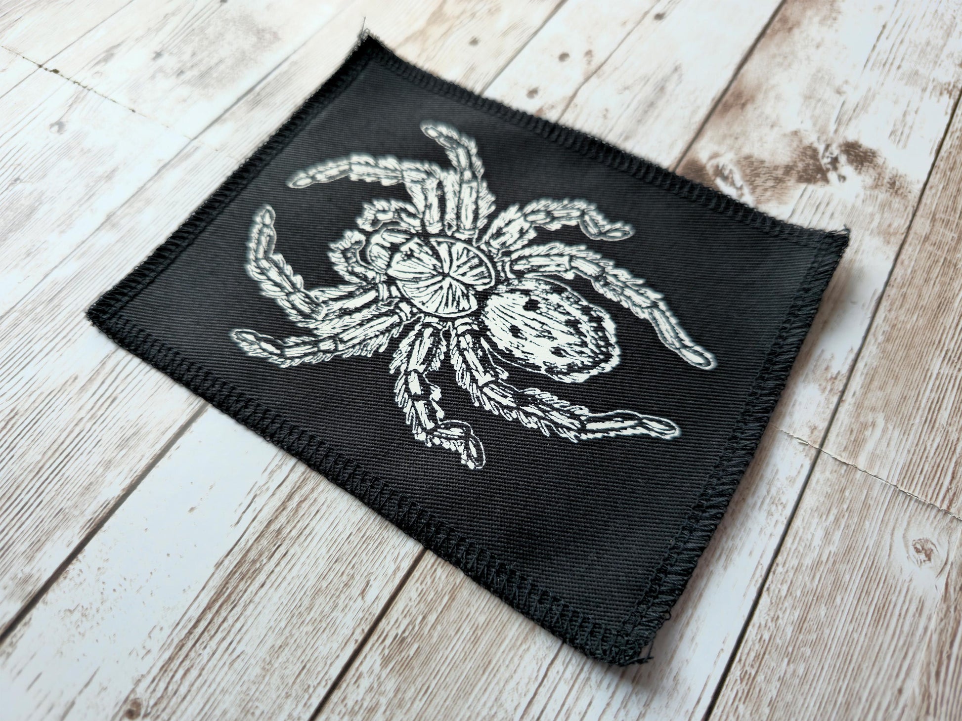 Tarantula Patch | Screen Printed Spider Patch | Handmade Sew On Patch