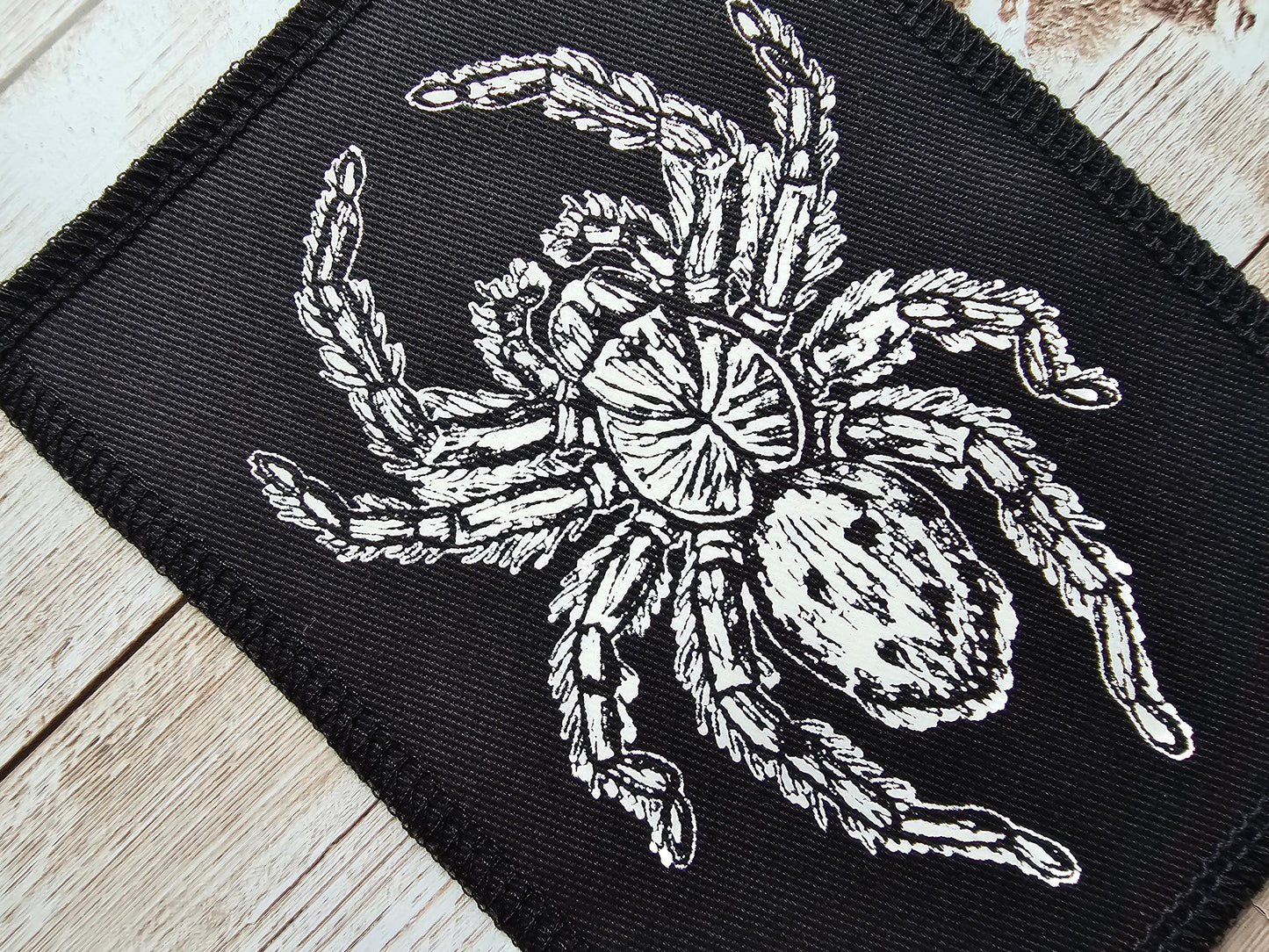 Tarantula Patch | Screen Printed Spider Patch | Handmade Sew On Patch