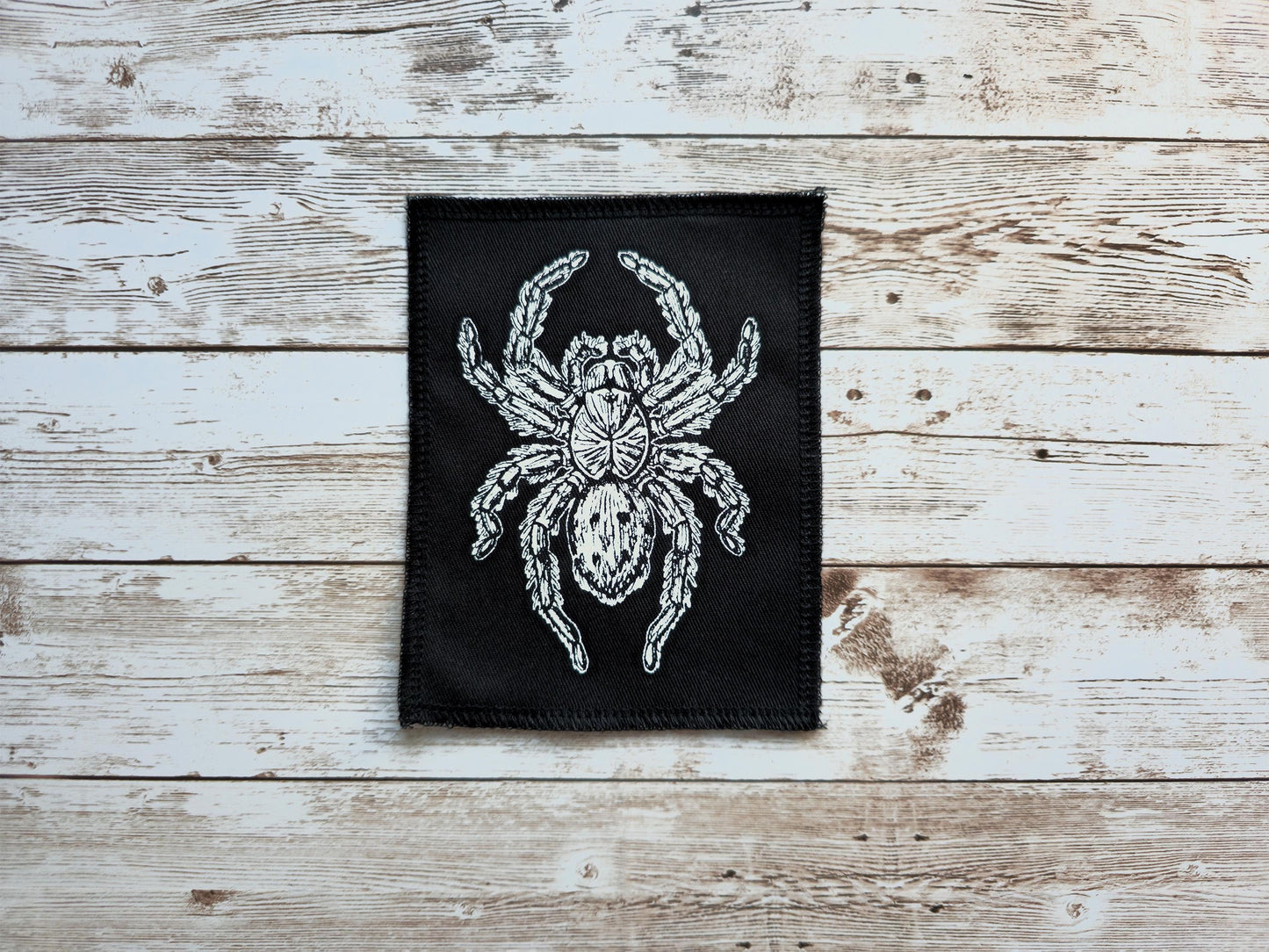 Tarantula Patch | Screen Printed Spider Patch | Handmade Sew On Patch