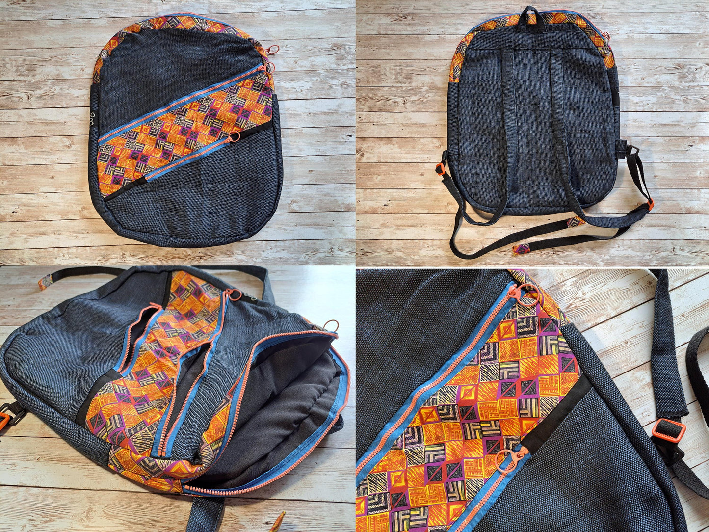 Mochila | Handmade Canvas Backpack | Unique Casual Bag