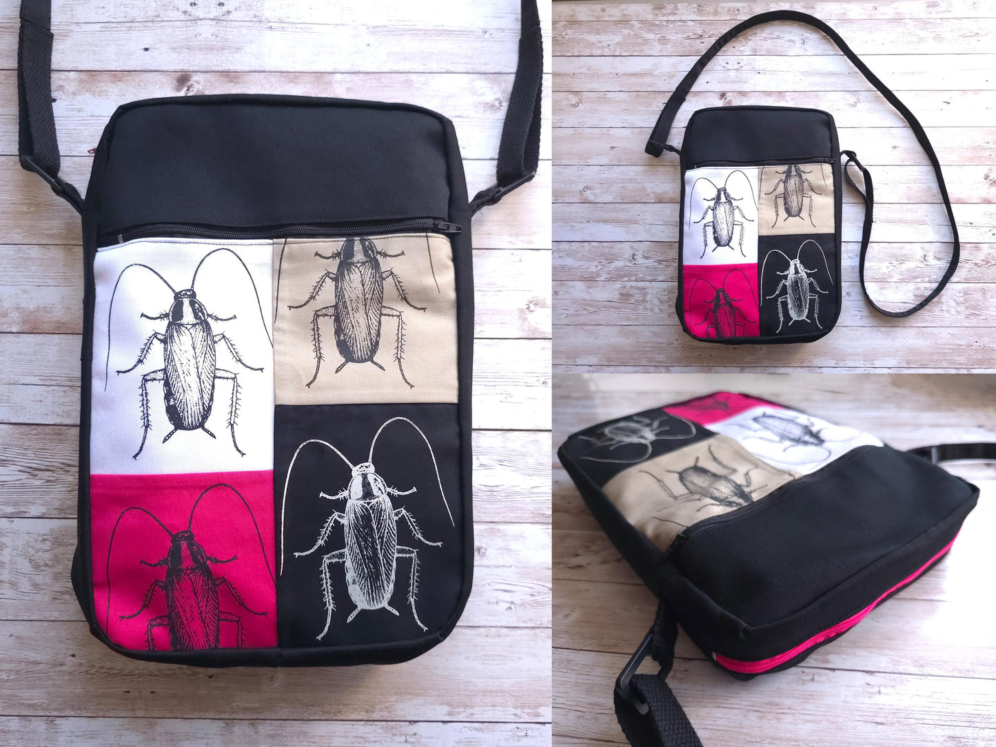 Cockroach Crossbody Bag | Handmade Screen Printed Bag