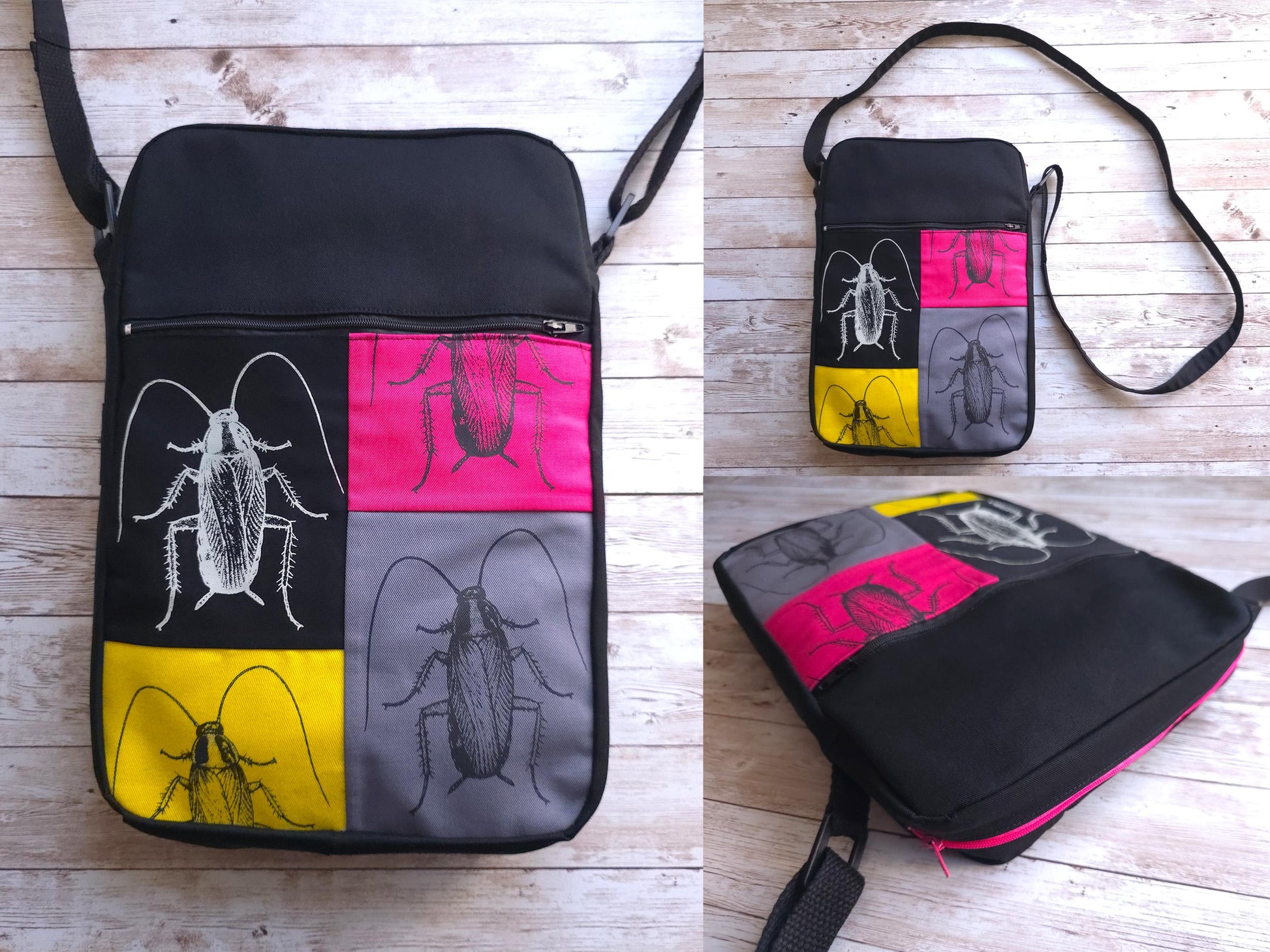 Cockroach Crossbody Bag | Handmade Screen Printed Bag