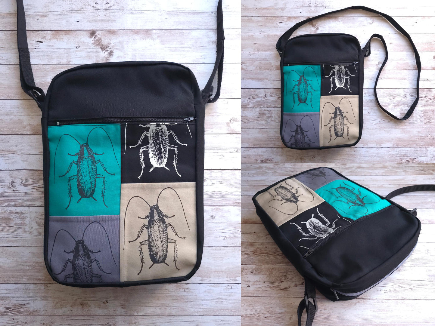 Cockroach Crossbody Bag | Handmade Screen Printed Bag