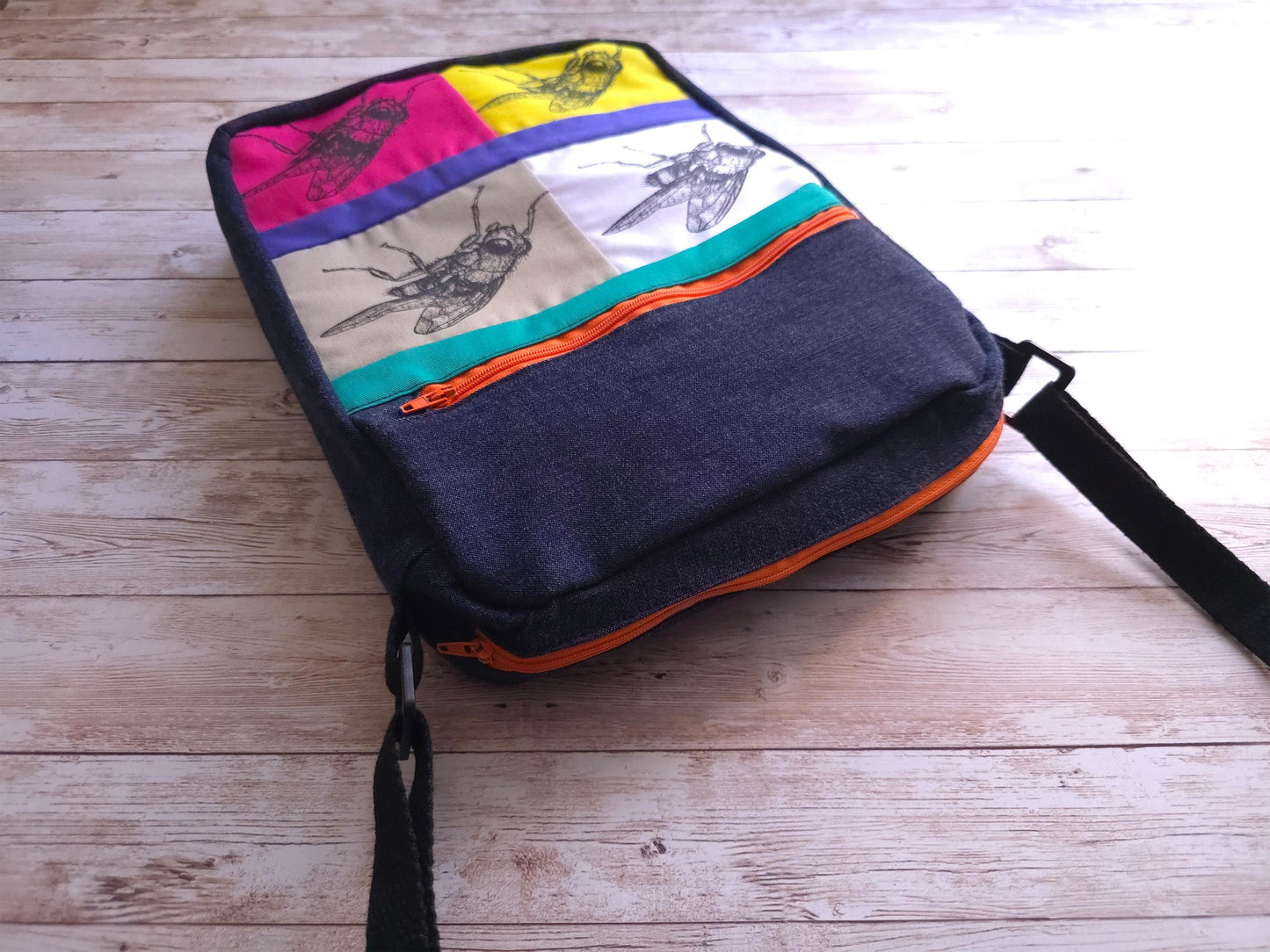 Fly Crossbody Bag | Handmade Screen Printed Bag