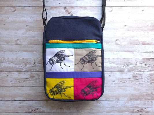 Fly Crossbody Bag | Handmade Screen Printed Bag