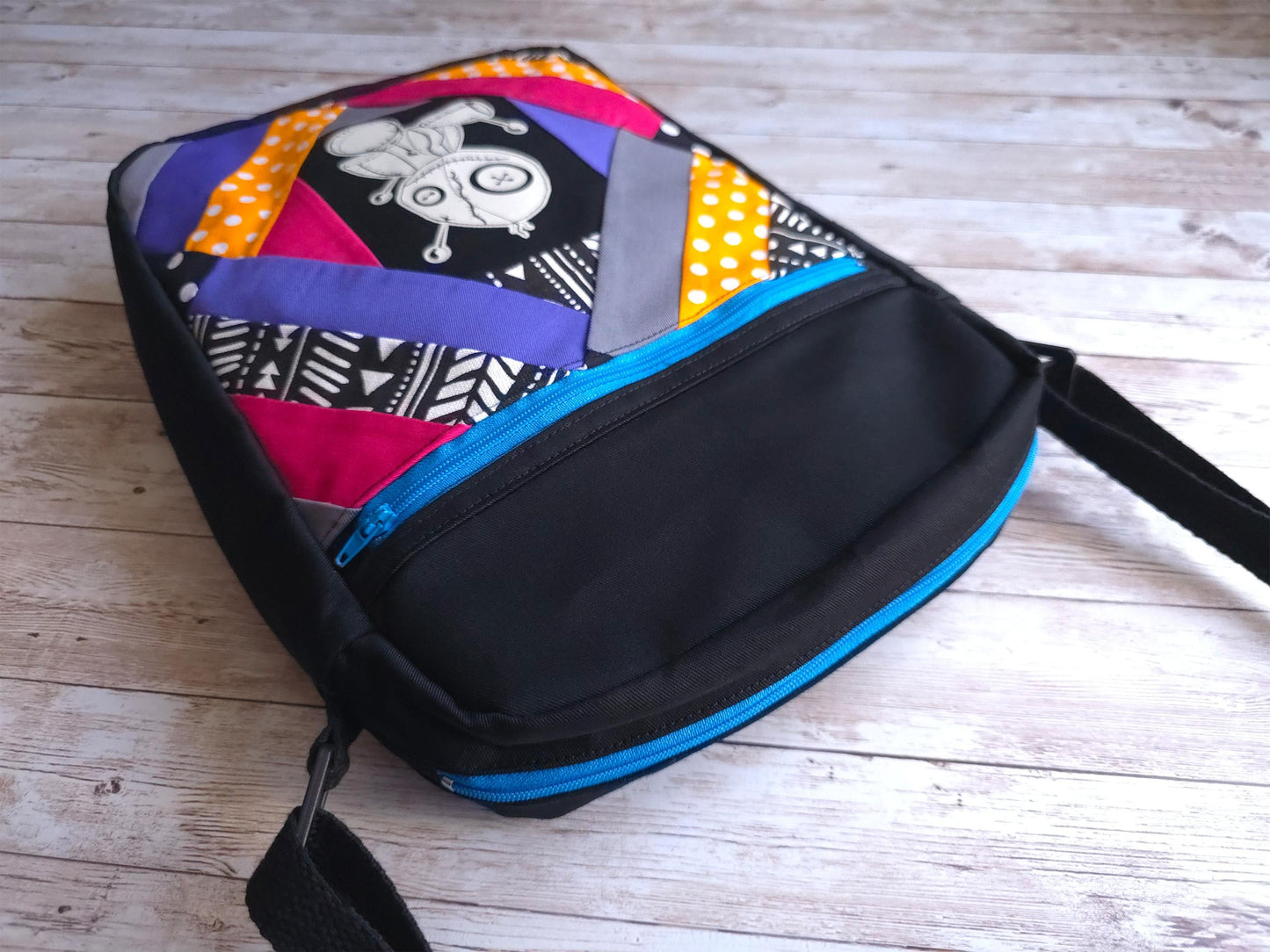 Voodoo Doll Crossbody Bag | Handmade Screen Printed Bag