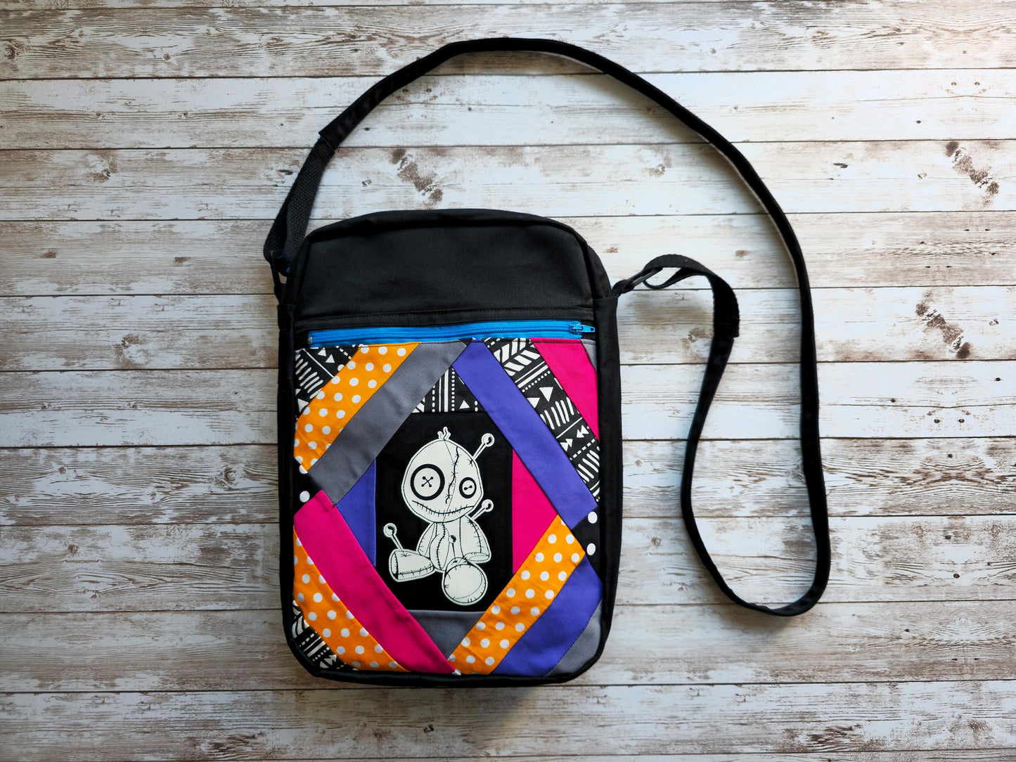 Voodoo Doll Crossbody Bag | Handmade Screen Printed Bag