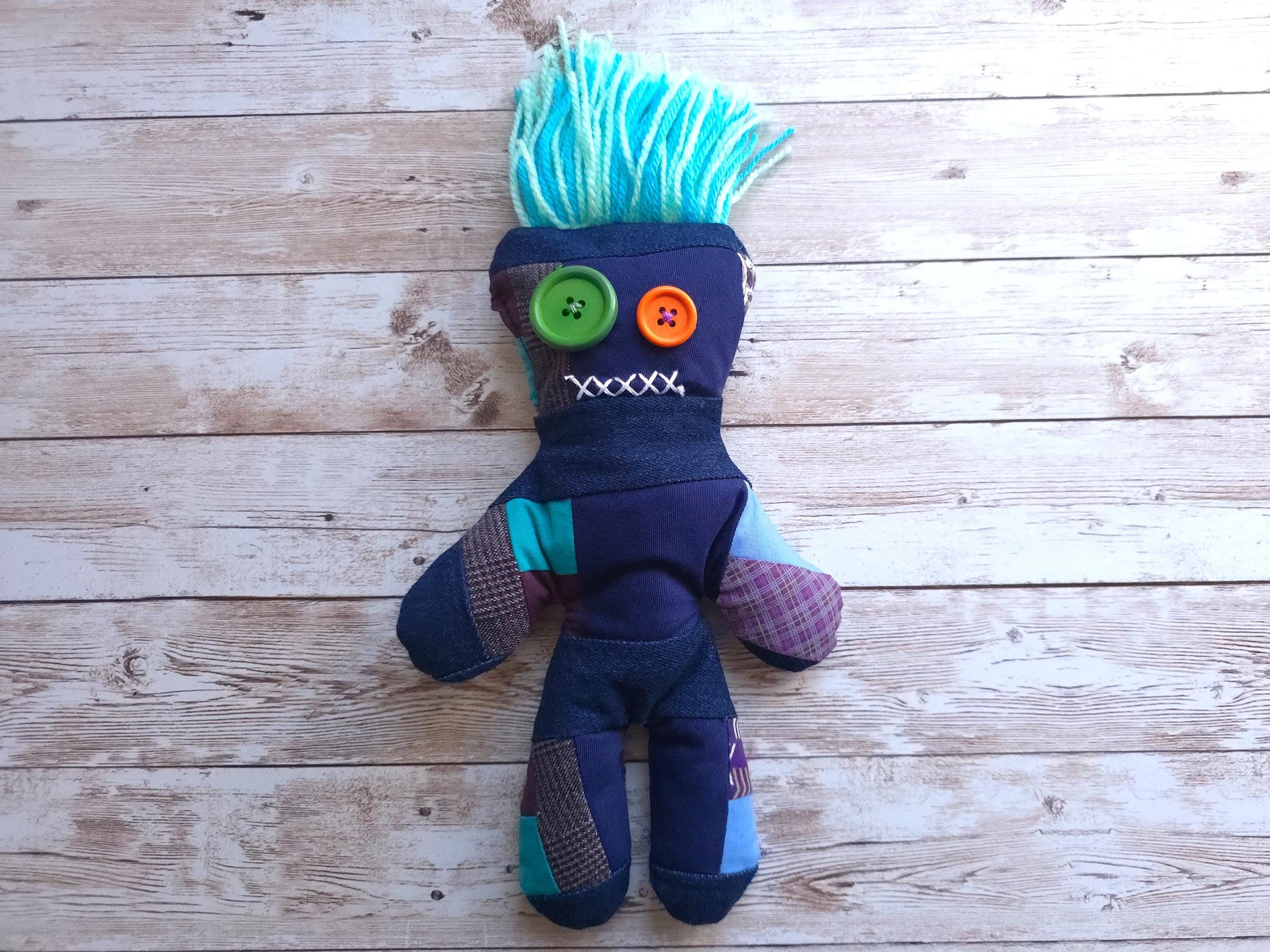 Voodoo Doll | Handmade Zerowaste Toy | Goth Toy Doll Decor