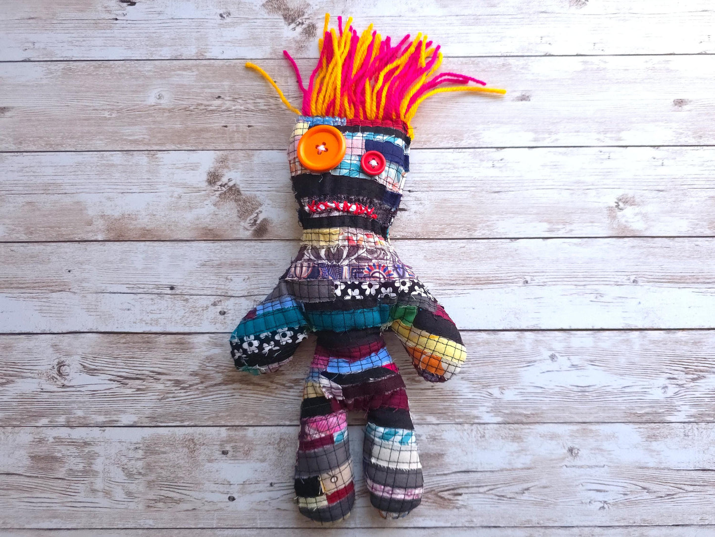 Voodoo Doll | Handmade Zerowaste Toy | Goth Toy Doll Decor