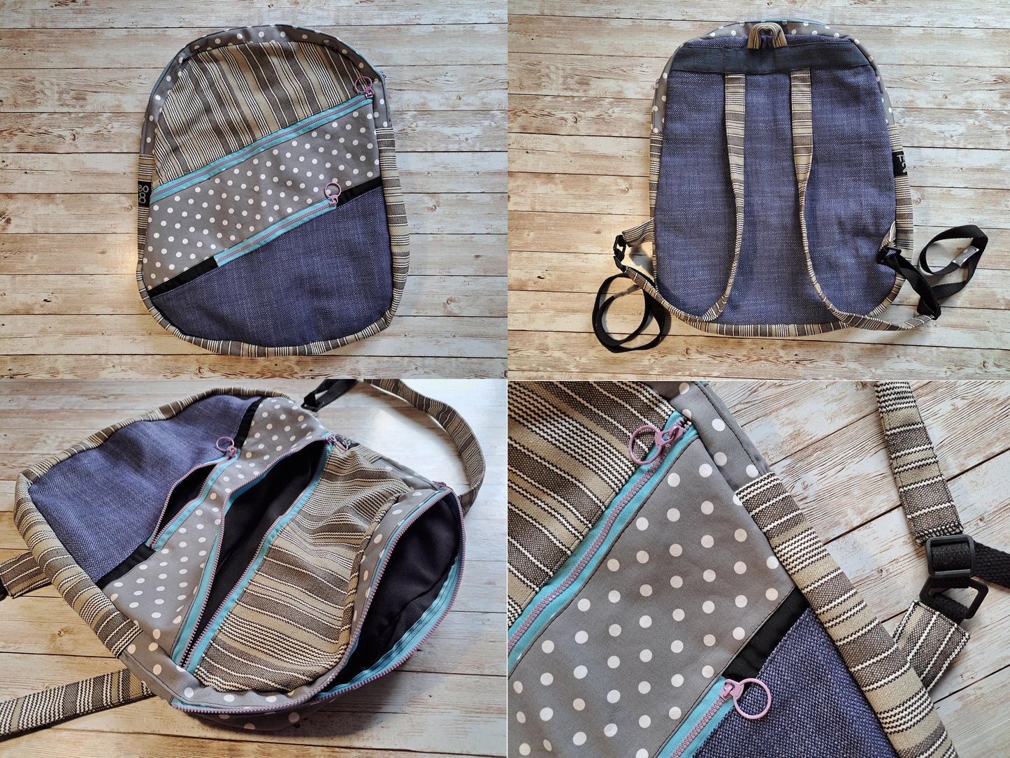 Mochila | Handmade Canvas Backpack | Unique Casual Bag