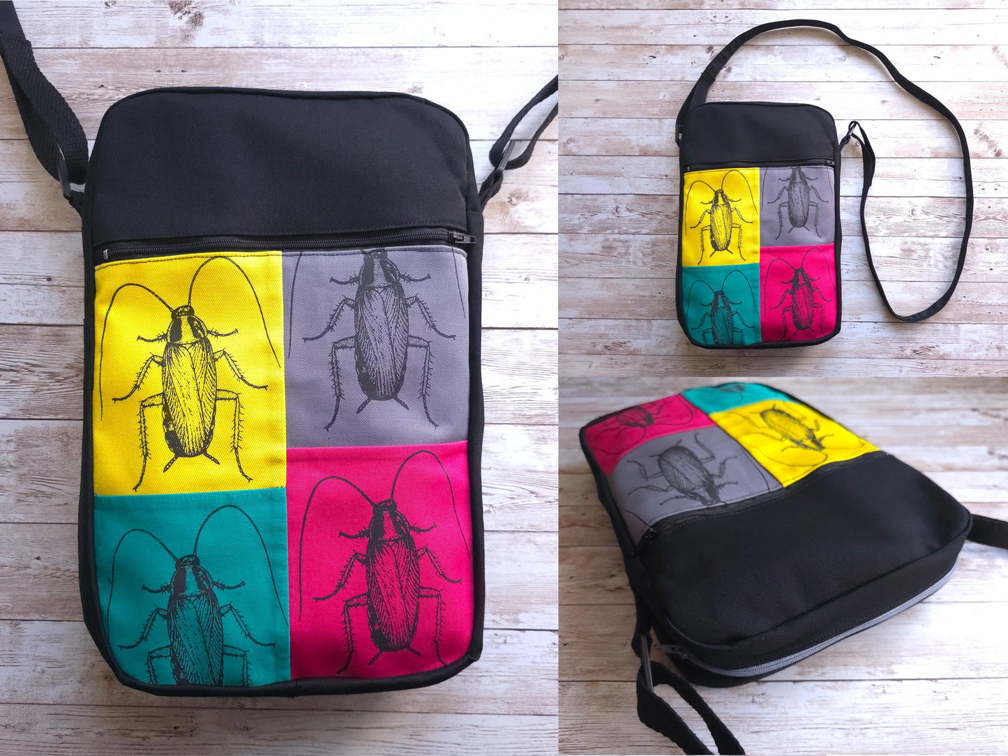 Cockroach Crossbody Bag | Handmade Screen Printed Bag