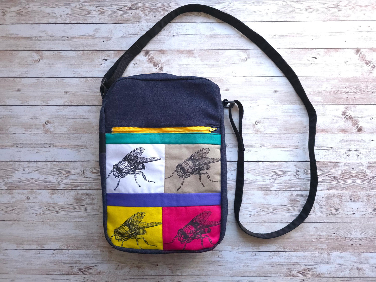 Fly Crossbody Bag | Handmade Screen Printed Bag