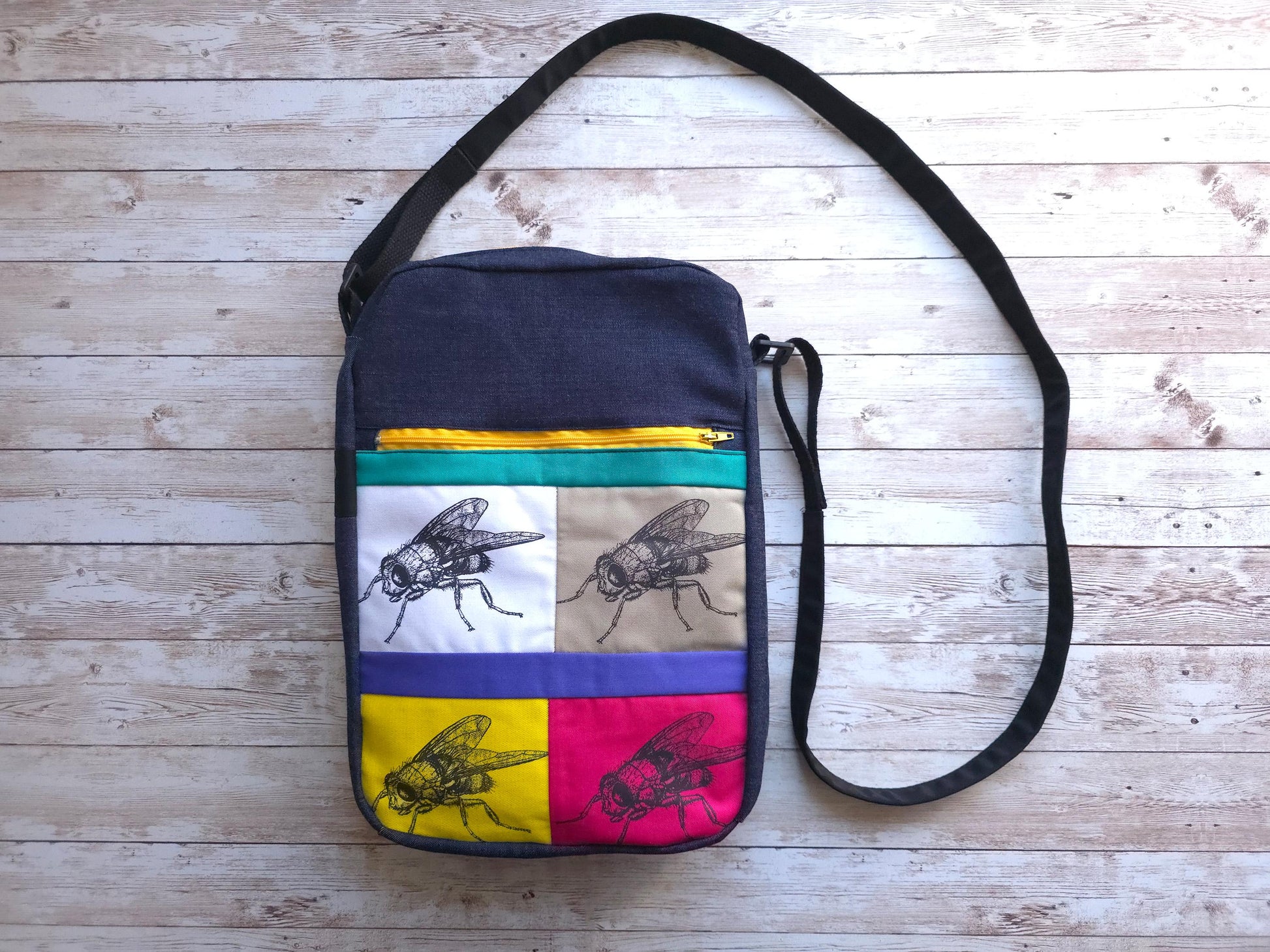 Fly Crossbody Bag | Handmade Screen Printed Bag