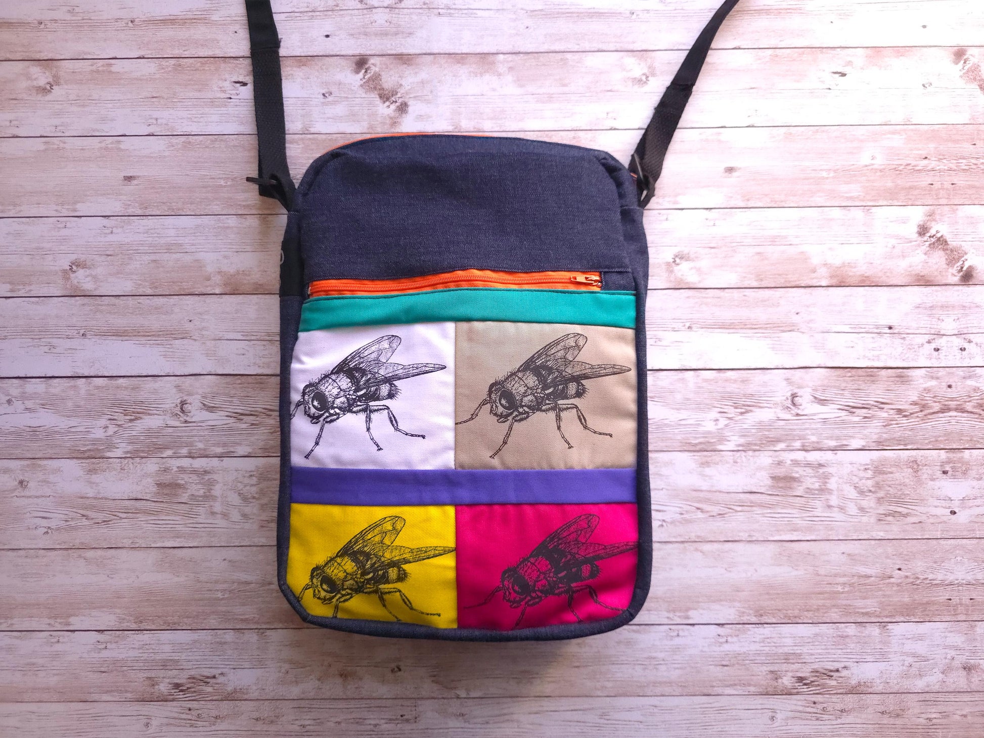 Fly Crossbody Bag | Handmade Screen Printed Bag