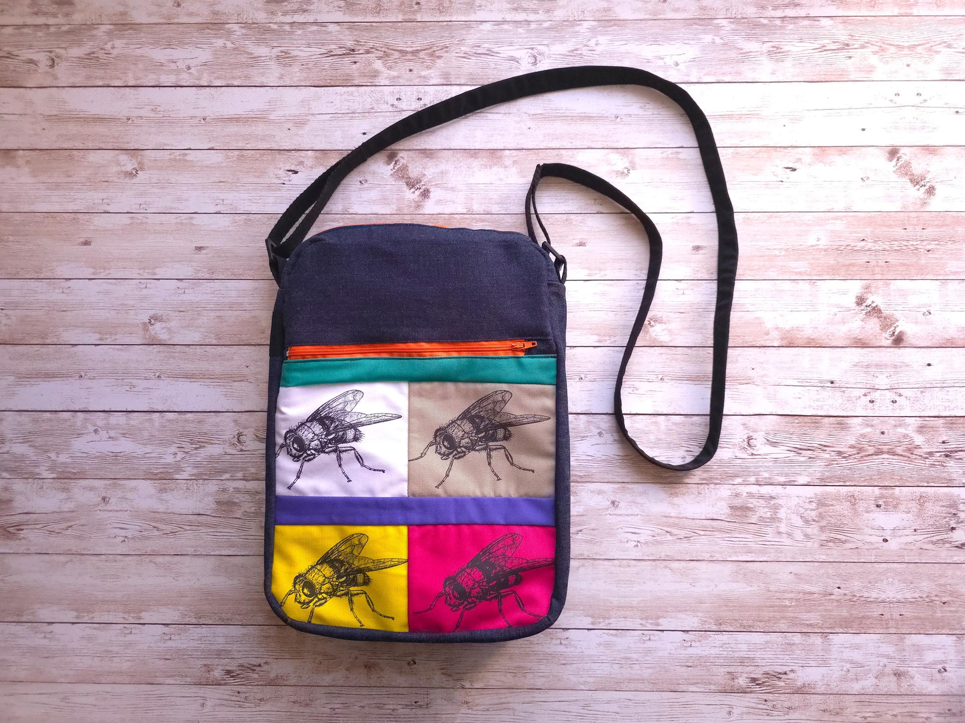 Fly Crossbody Bag | Handmade Screen Printed Bag