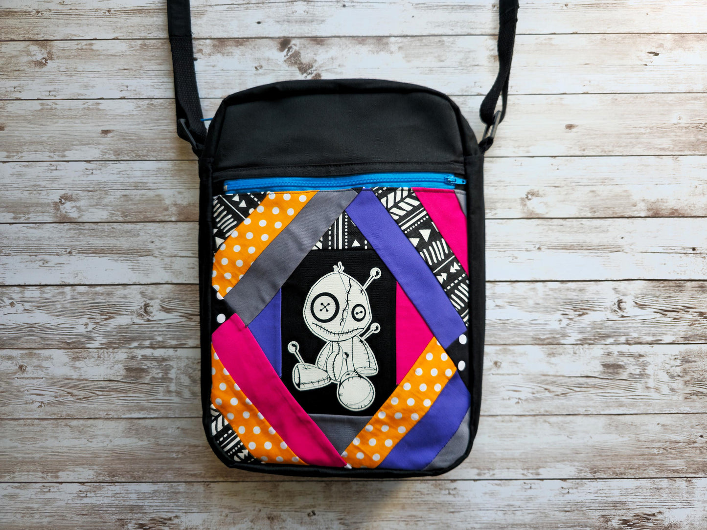 Voodoo Doll Crossbody Bag | Handmade Screen Printed Bag