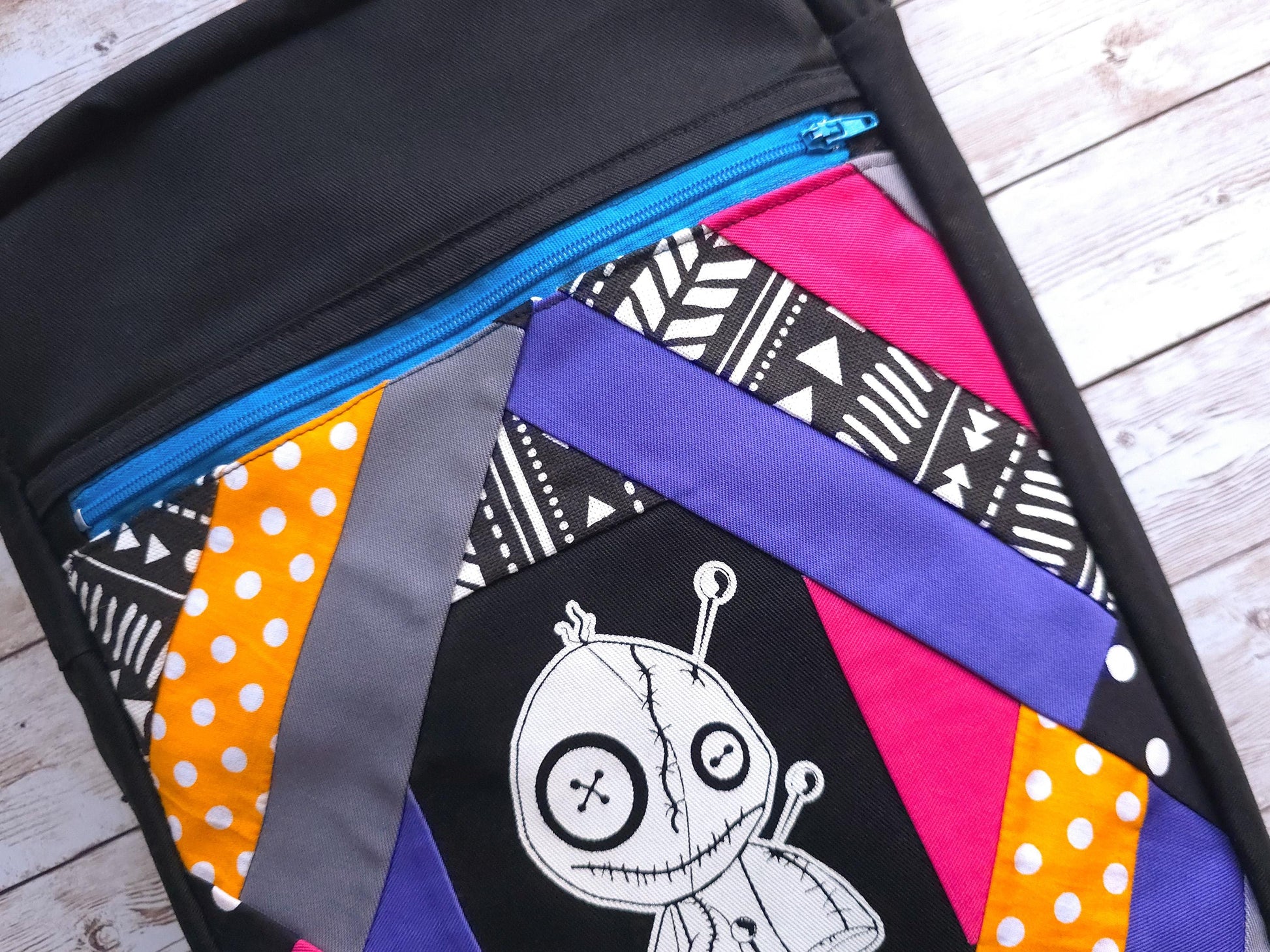 Voodoo Doll Crossbody Bag | Handmade Screen Printed Bag