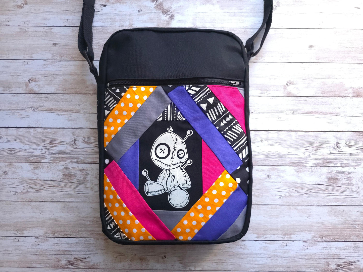 Voodoo Doll Crossbody Bag | Handmade Screen Printed Bag