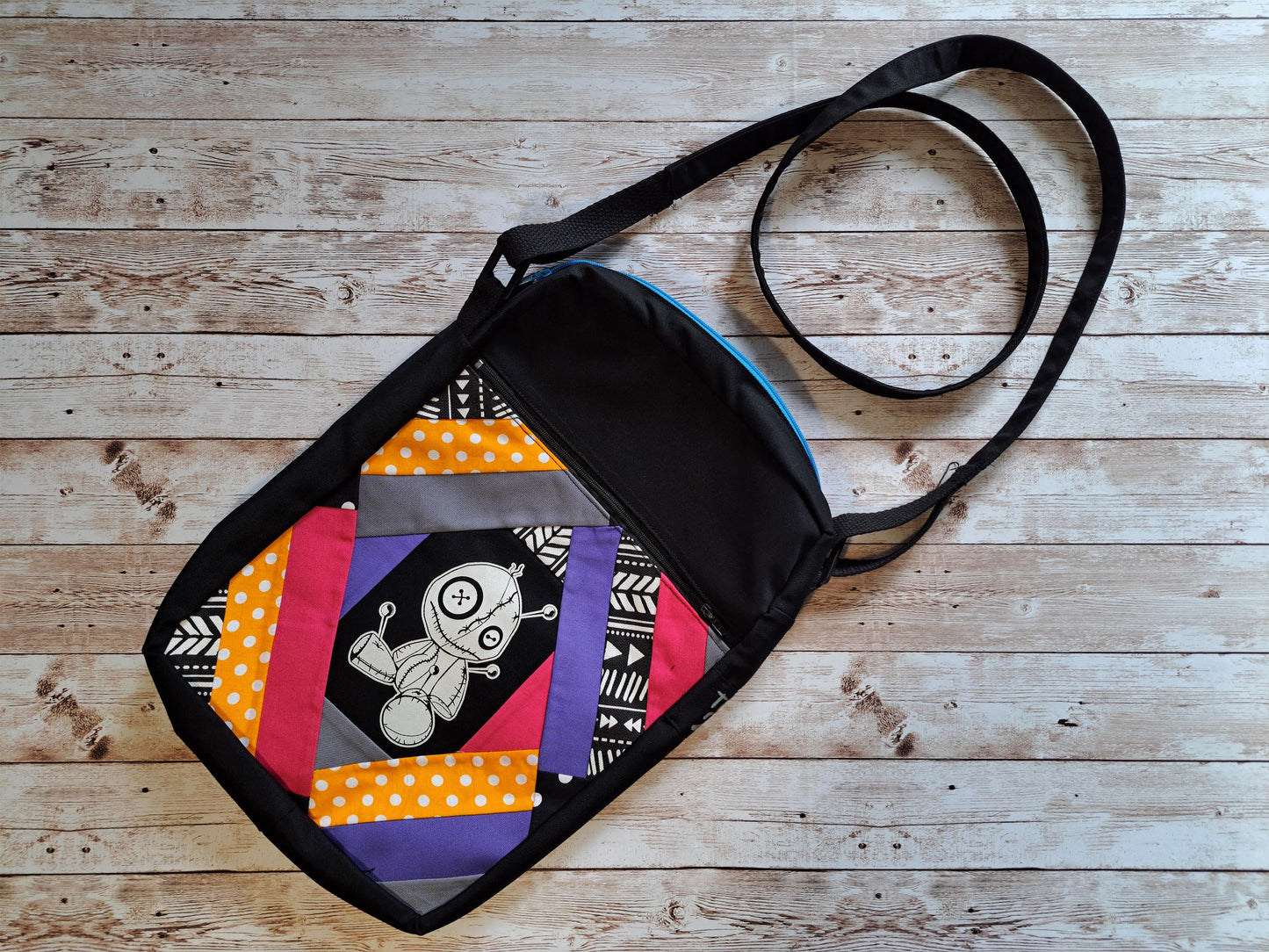 Voodoo Doll Crossbody Bag | Handmade Screen Printed Bag