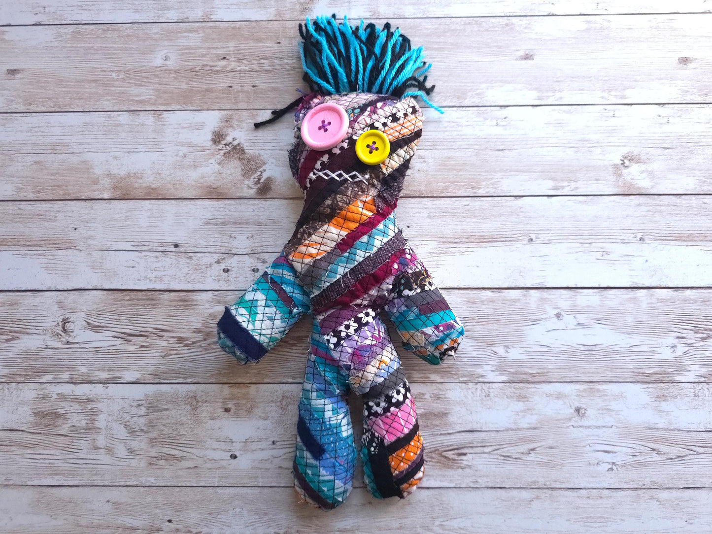 Voodoo Doll | Handmade Zerowaste Toy | Goth Toy Doll Decor