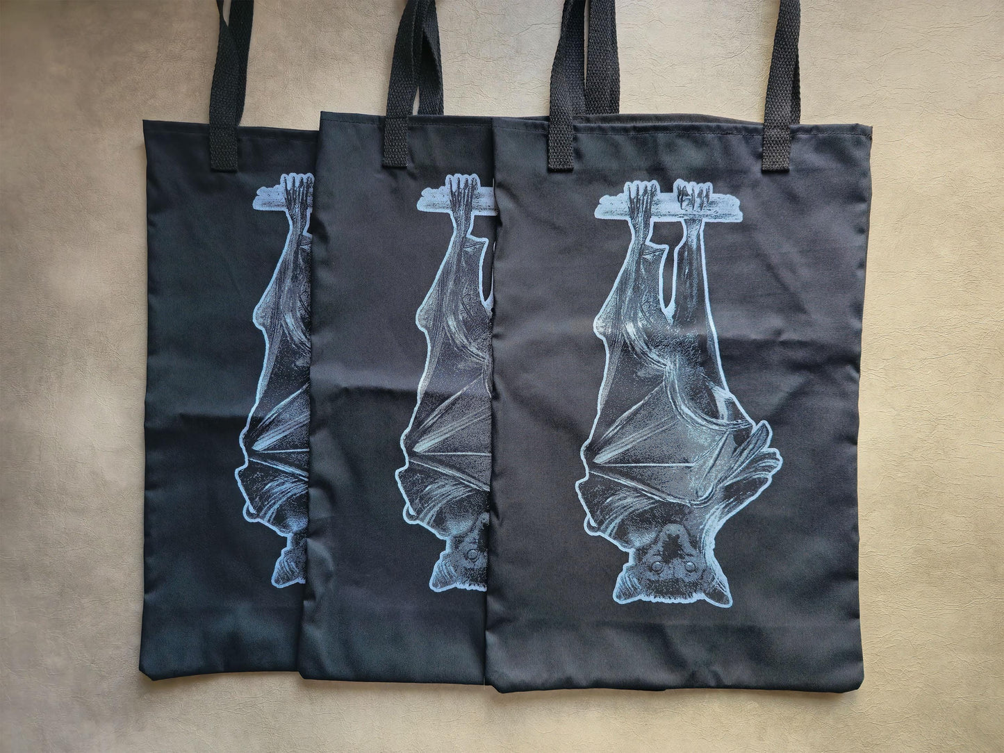 Bat Hanging Tote Bag | Handmade Screen Printed Tote