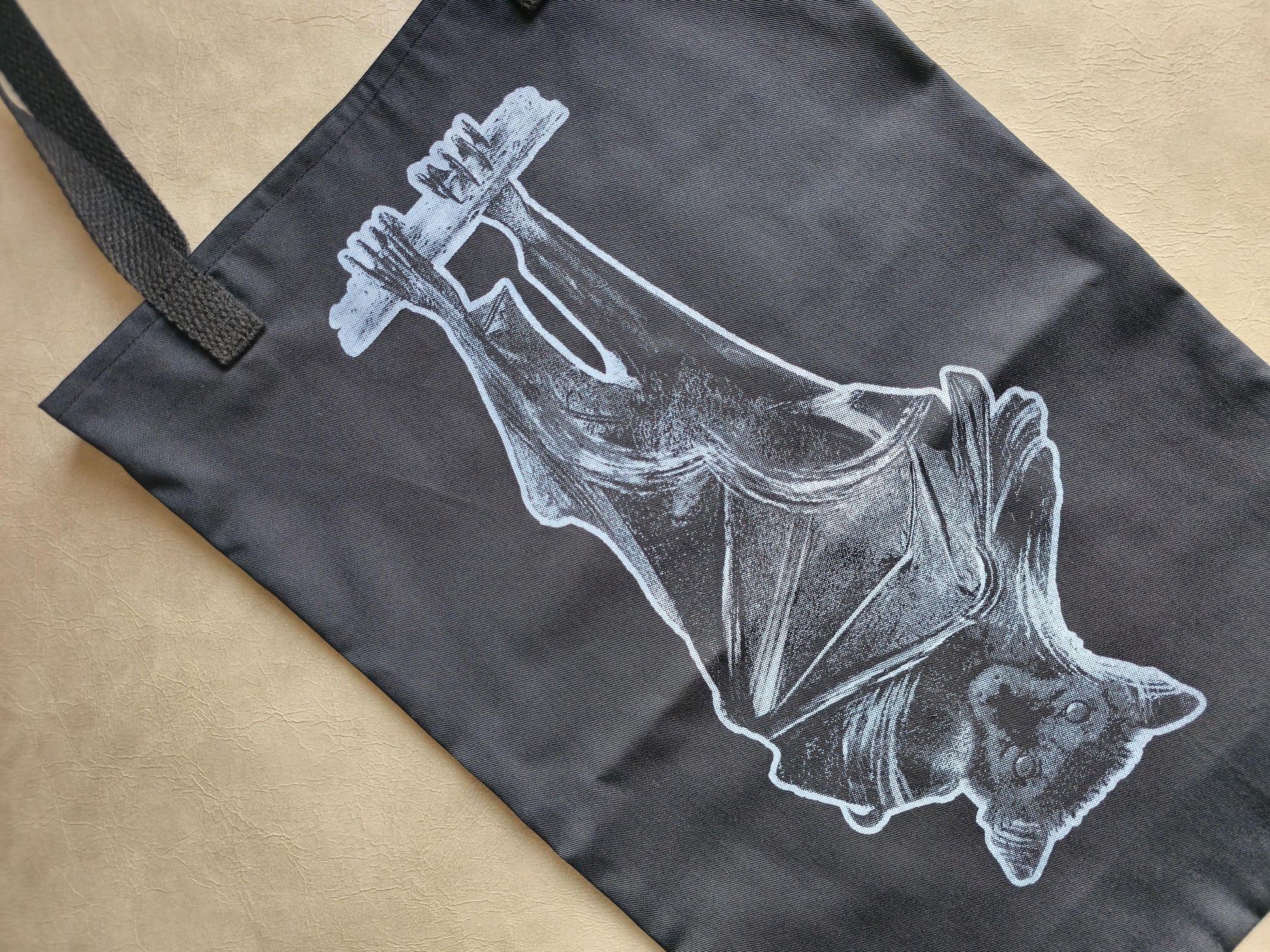 Bat Hanging Tote Bag | Handmade Screen Printed Tote