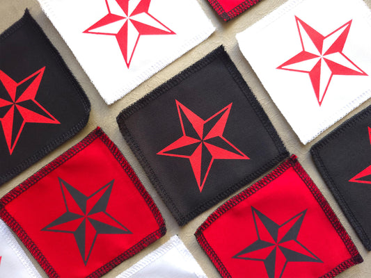 Nautical Star Patch | Punk Symbol Screen Printed Patch | Sew On Patch
